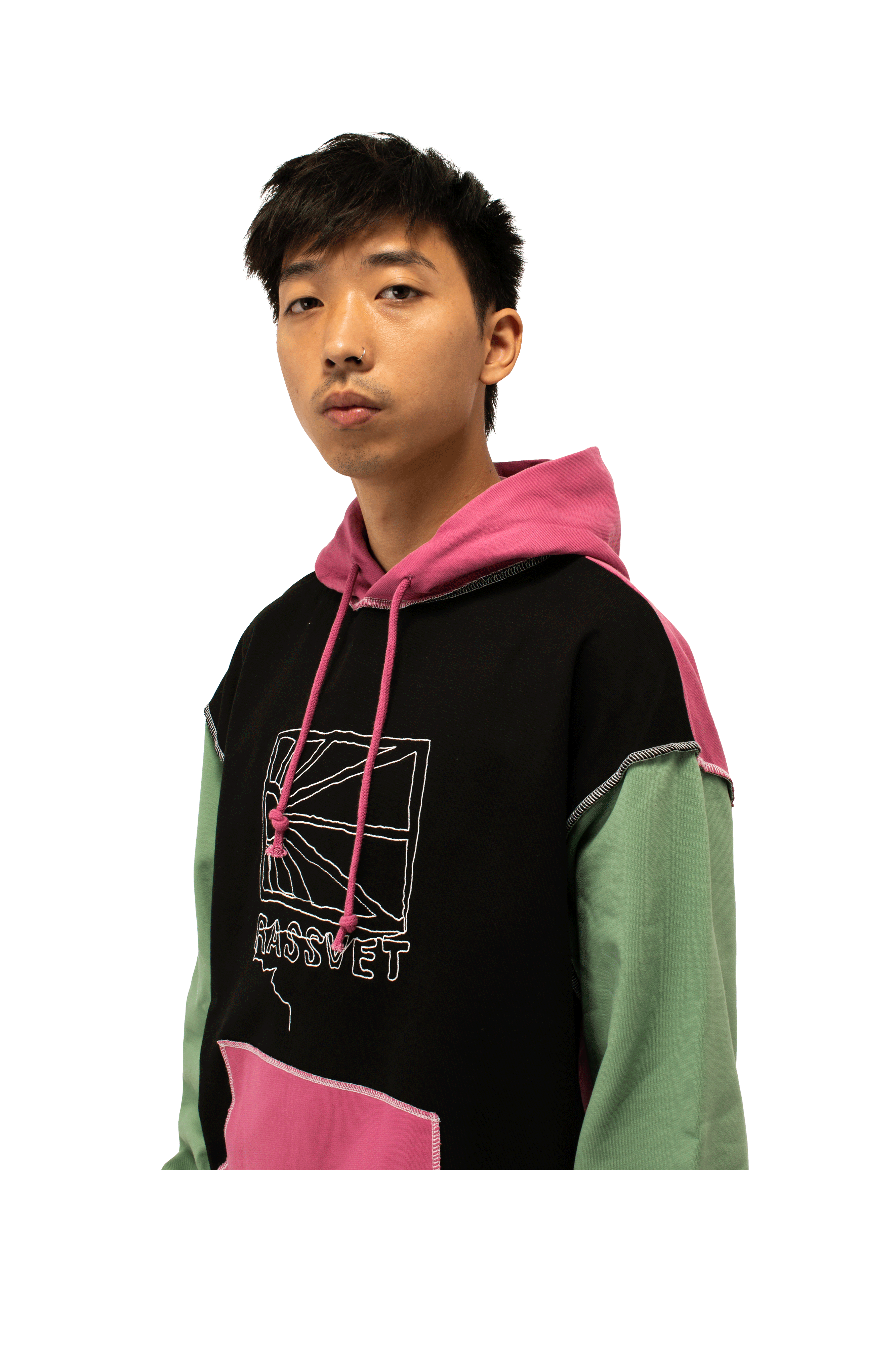 Mix Sweat Hoodie Knit