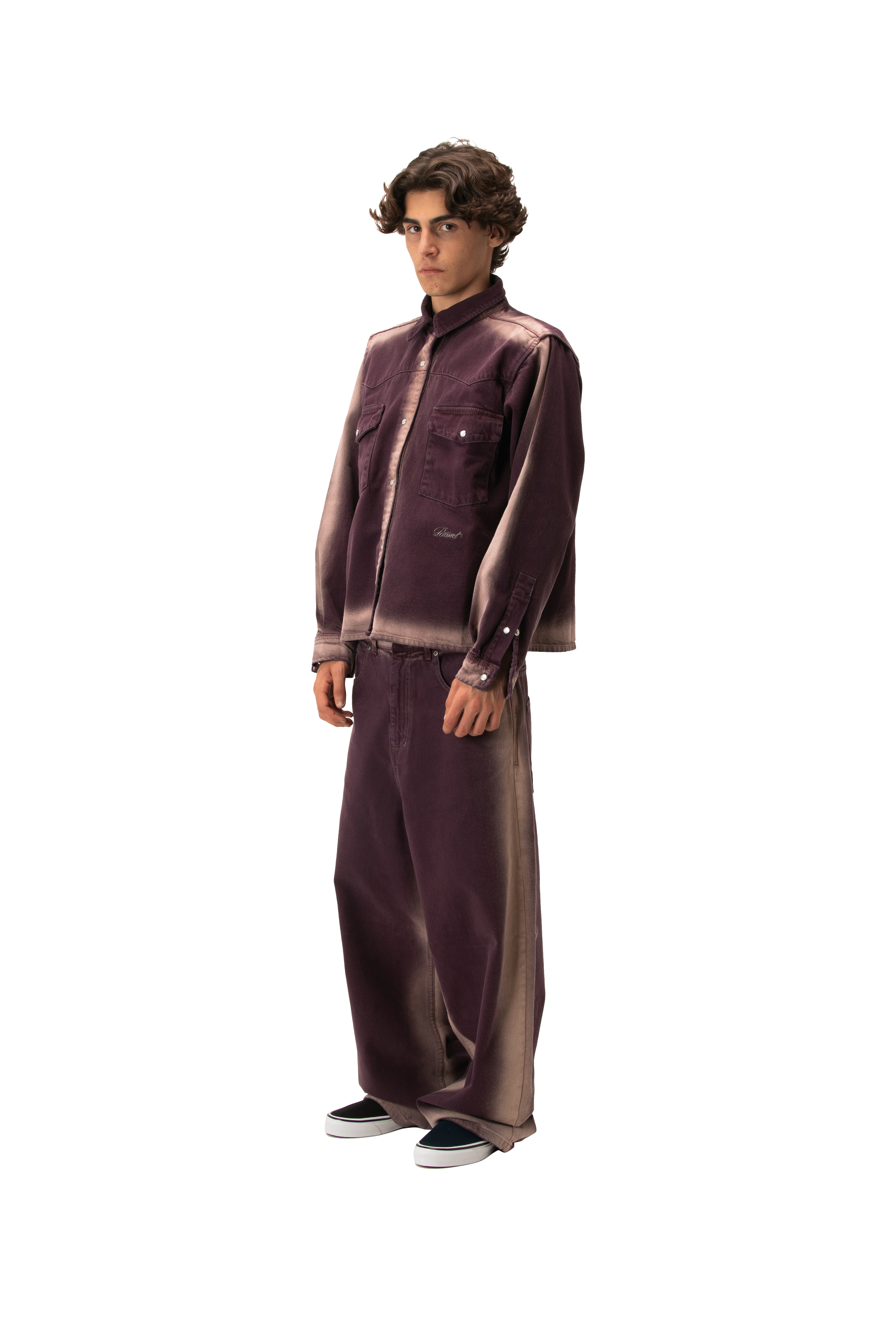 Shadow Wash Loose Fit Denim Shirt Woven