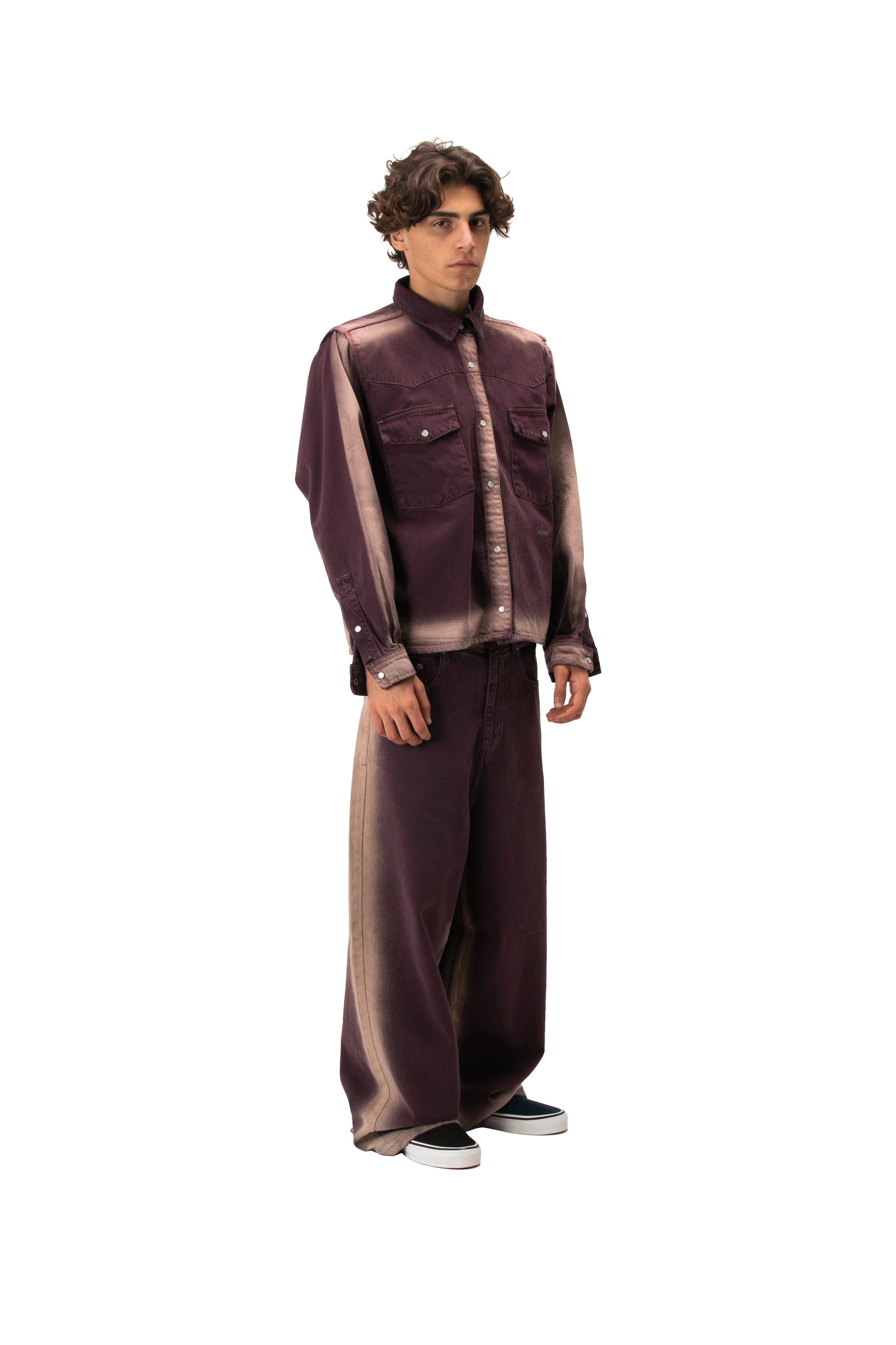 Shadow Wash Loose Fit Denim Shirt Woven