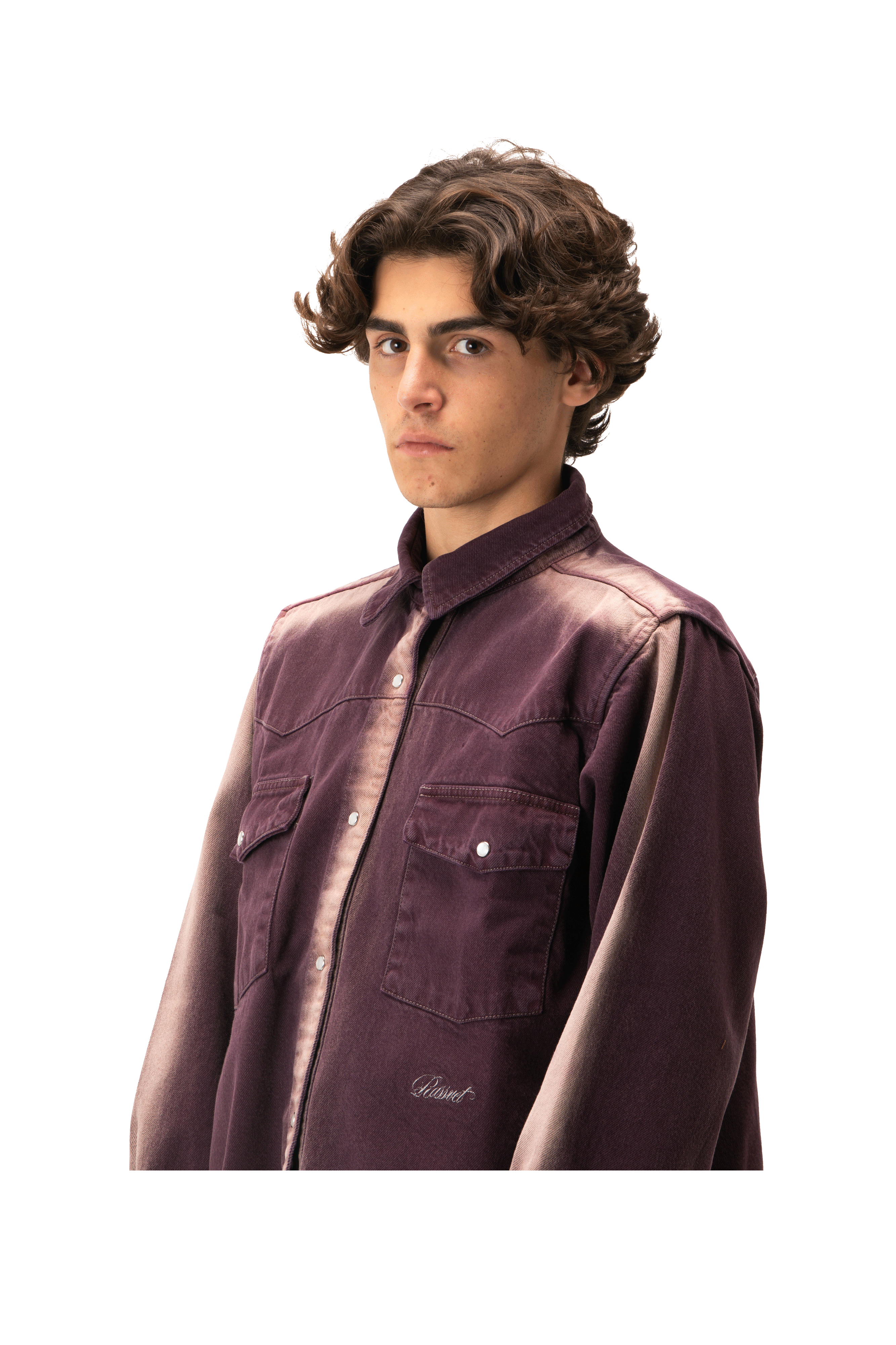 Shadow Wash Loose Fit Denim Shirt Woven