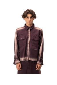 Shadow Wash Loose Fit Denim Shirt Woven