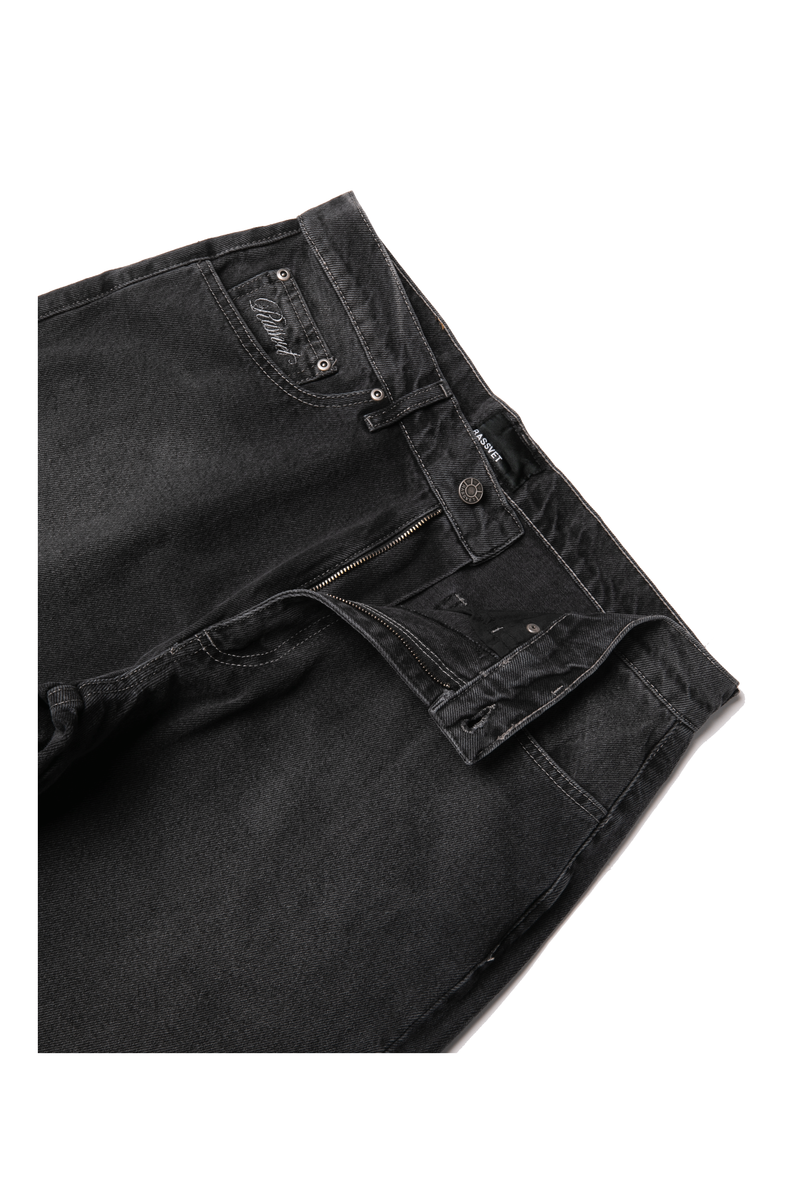 Spot Wash Baggy Denim Pant Woven