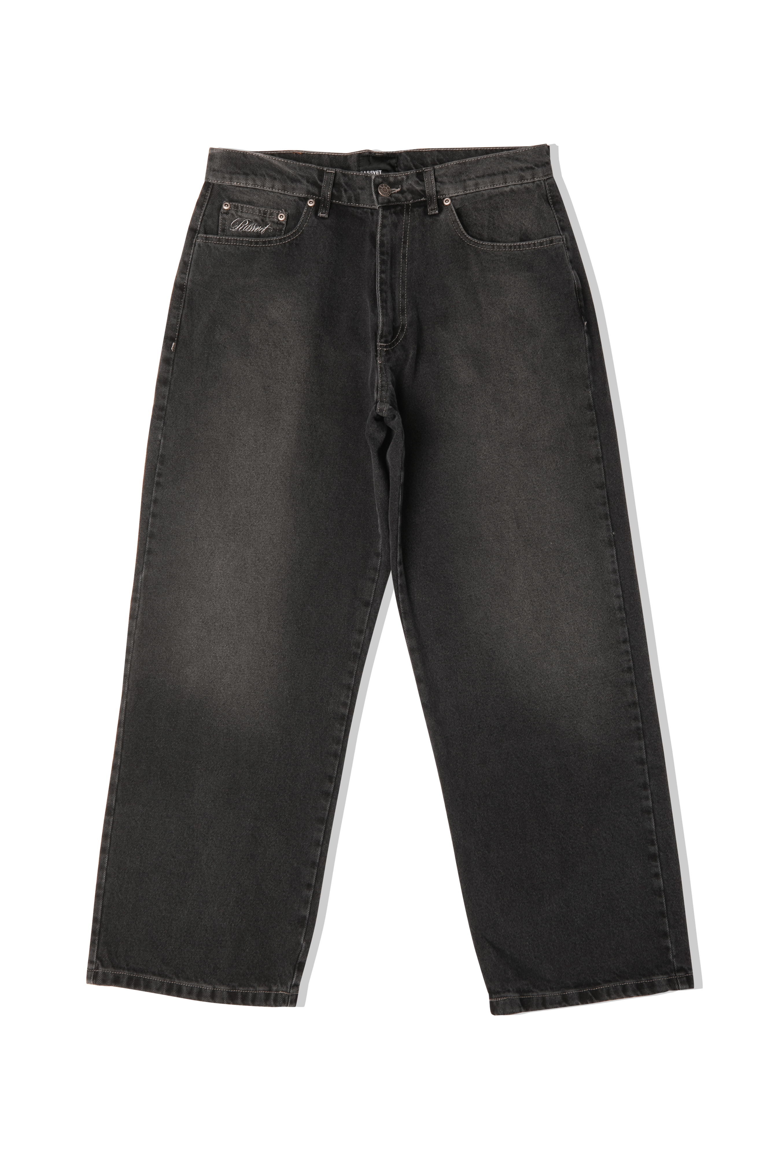 Spot Wash Baggy Denim Pant Woven