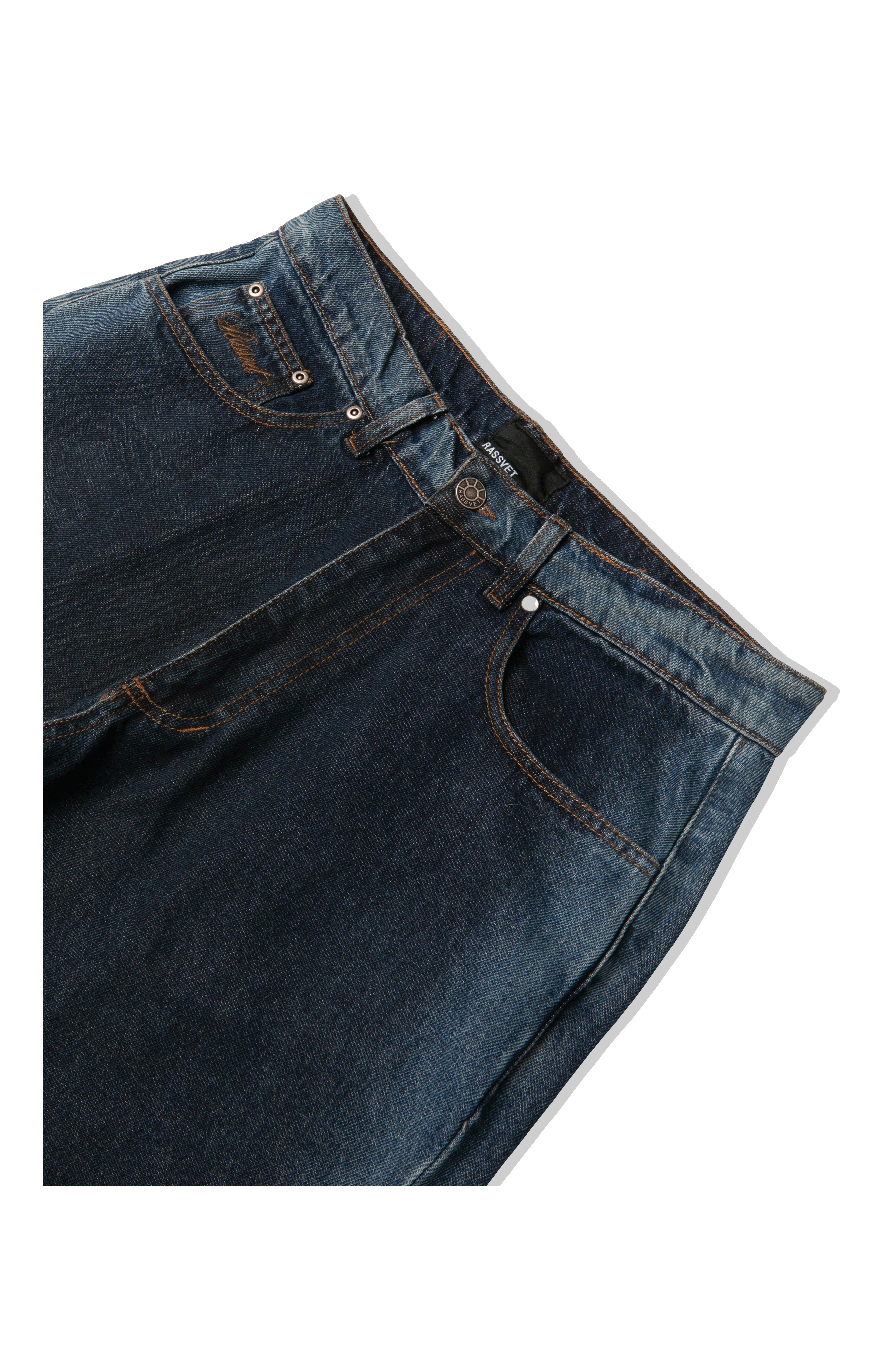 Shadow Wash Baggy Denim Pant Woven