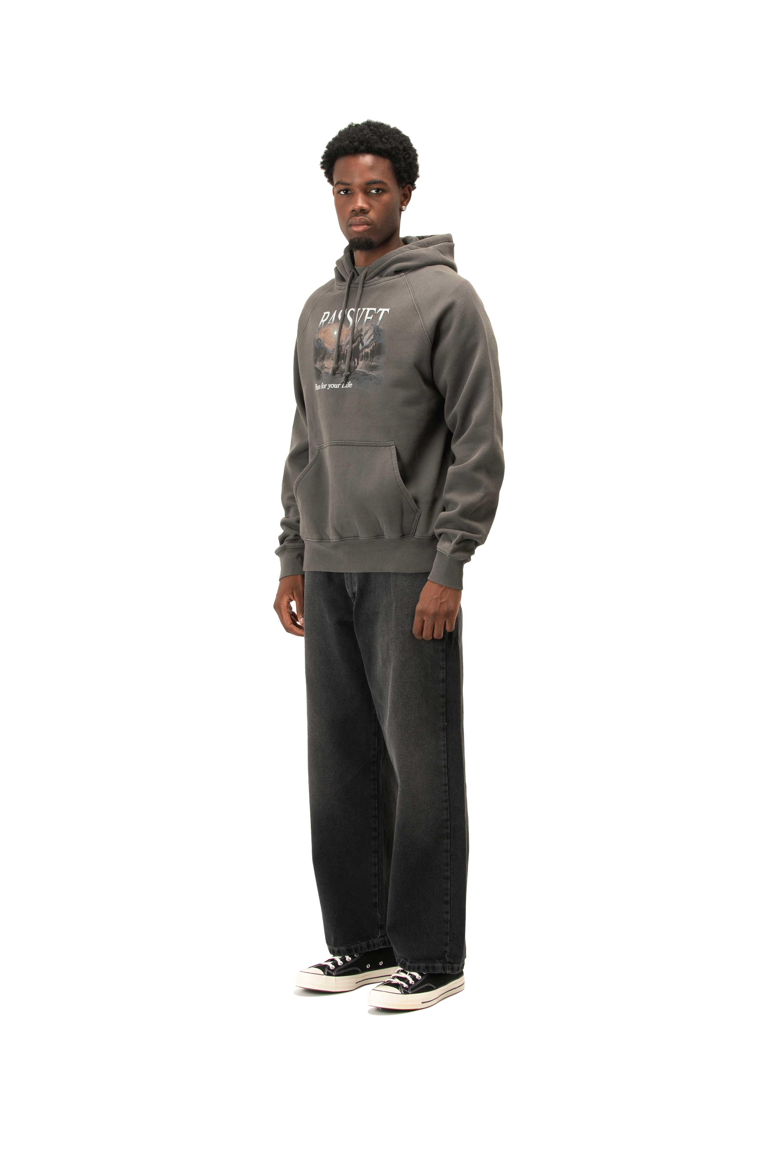 Horses Raglan Hoodie Knit