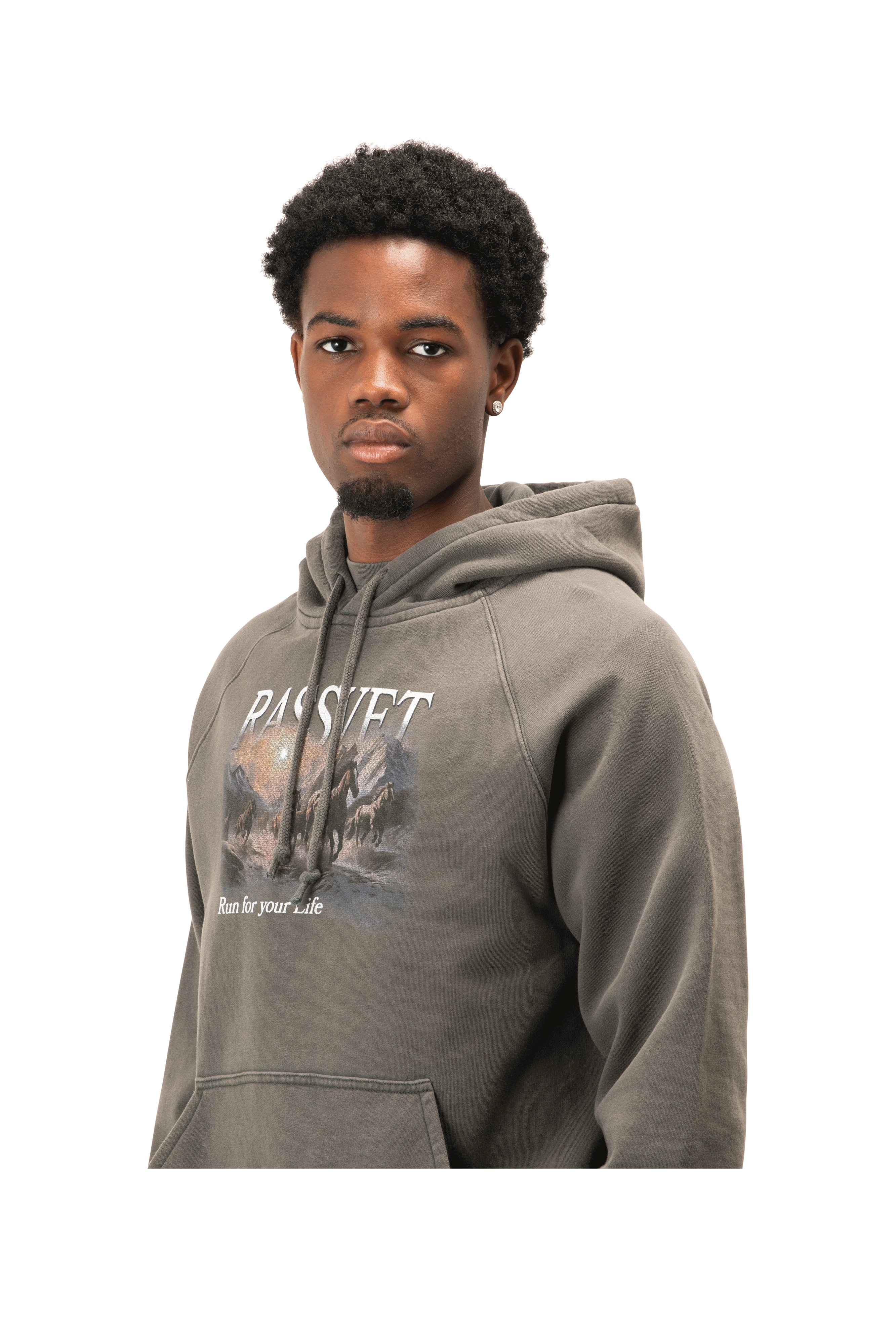 Horses Raglan Hoodie Knit