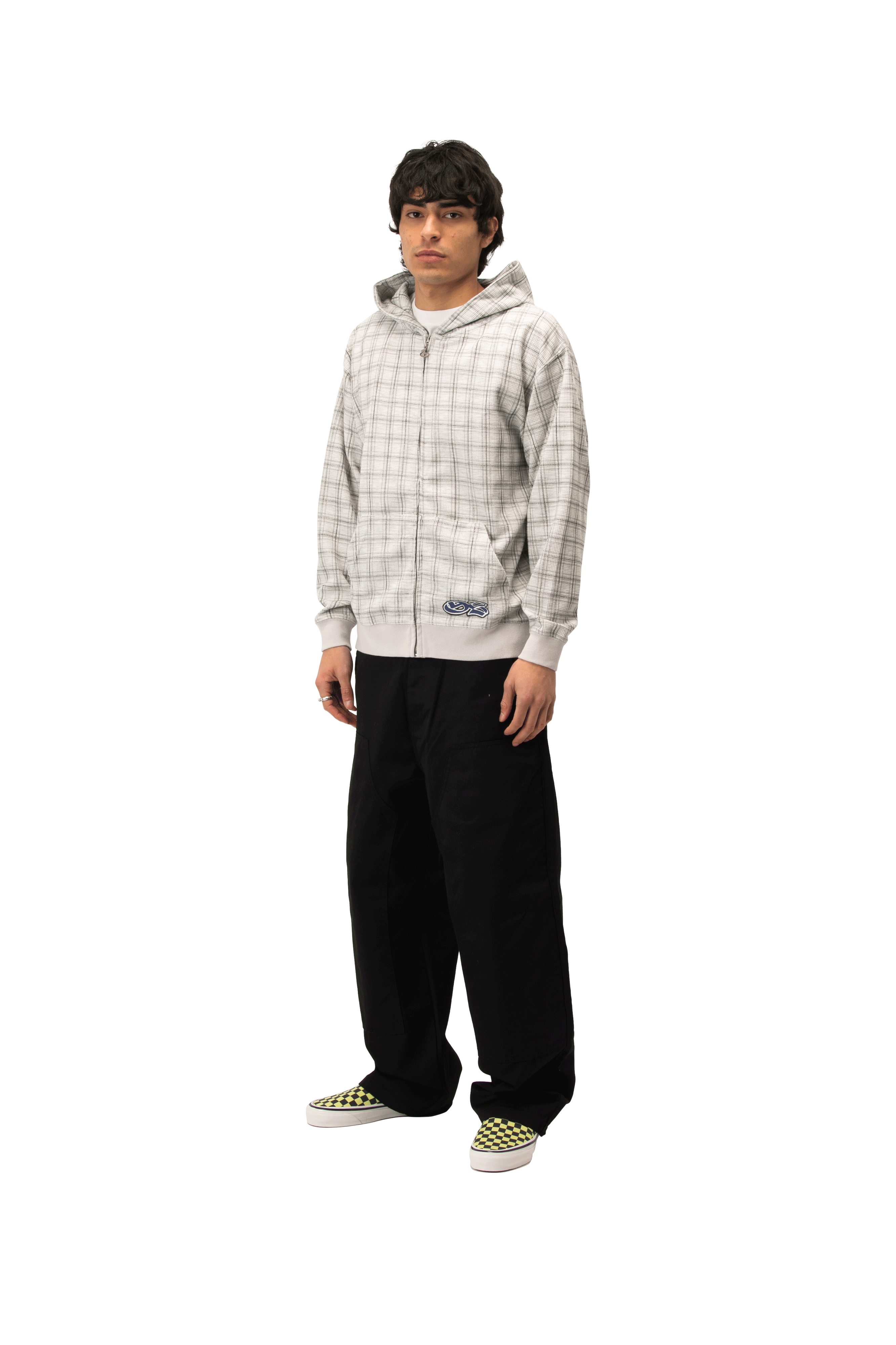 Check Waffle Hoodie