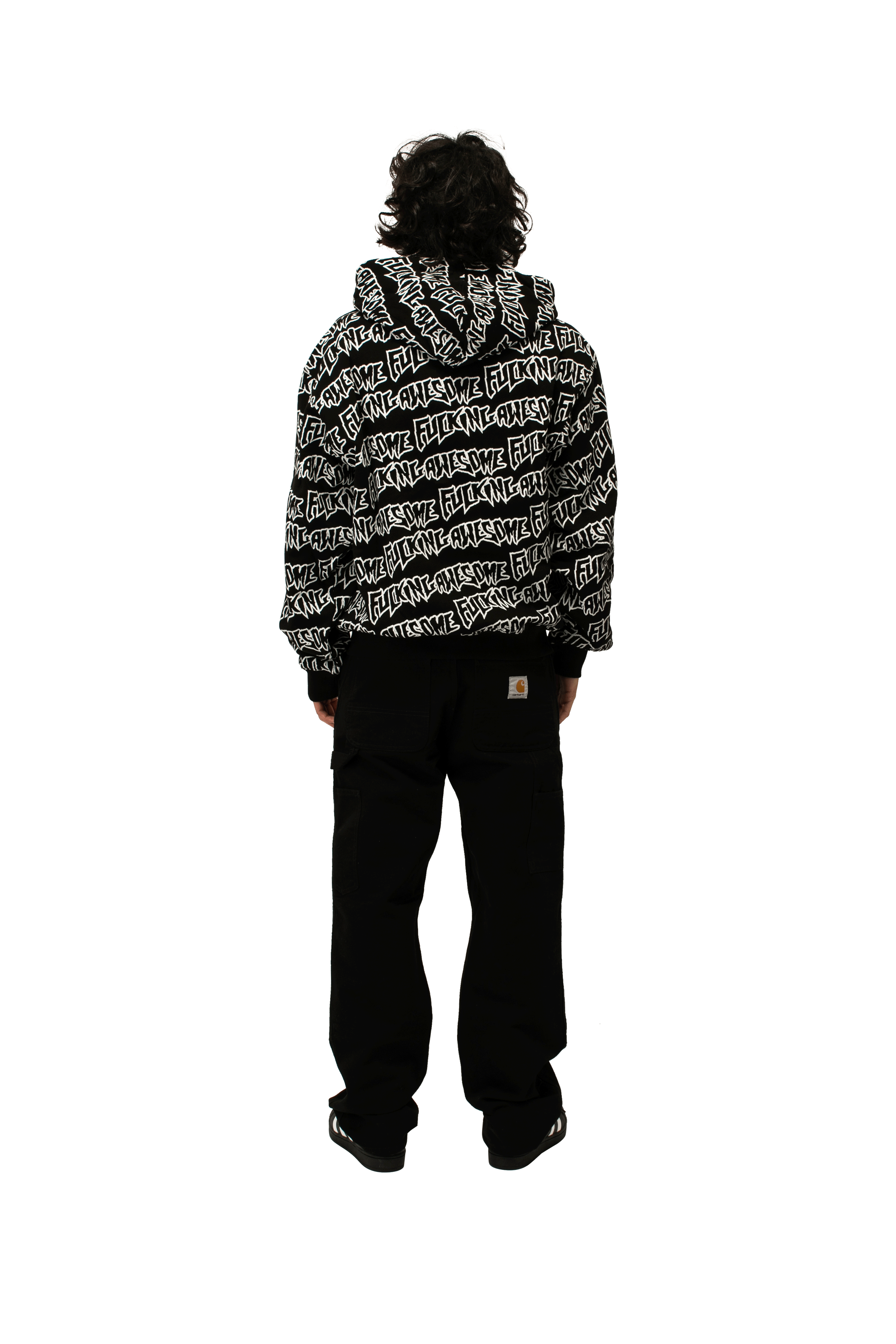 AOP Stamp Zipped Hoodie