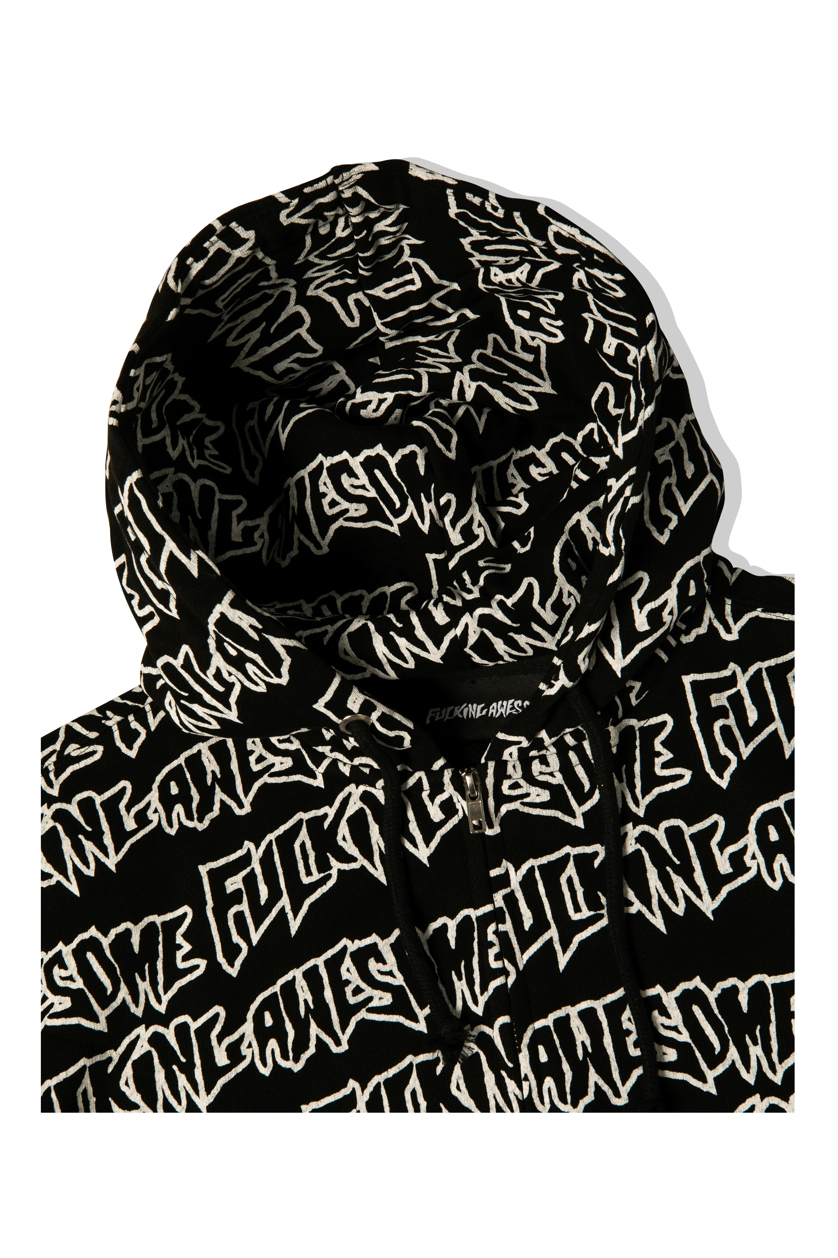 AOP Stamp Zipped Hoodie