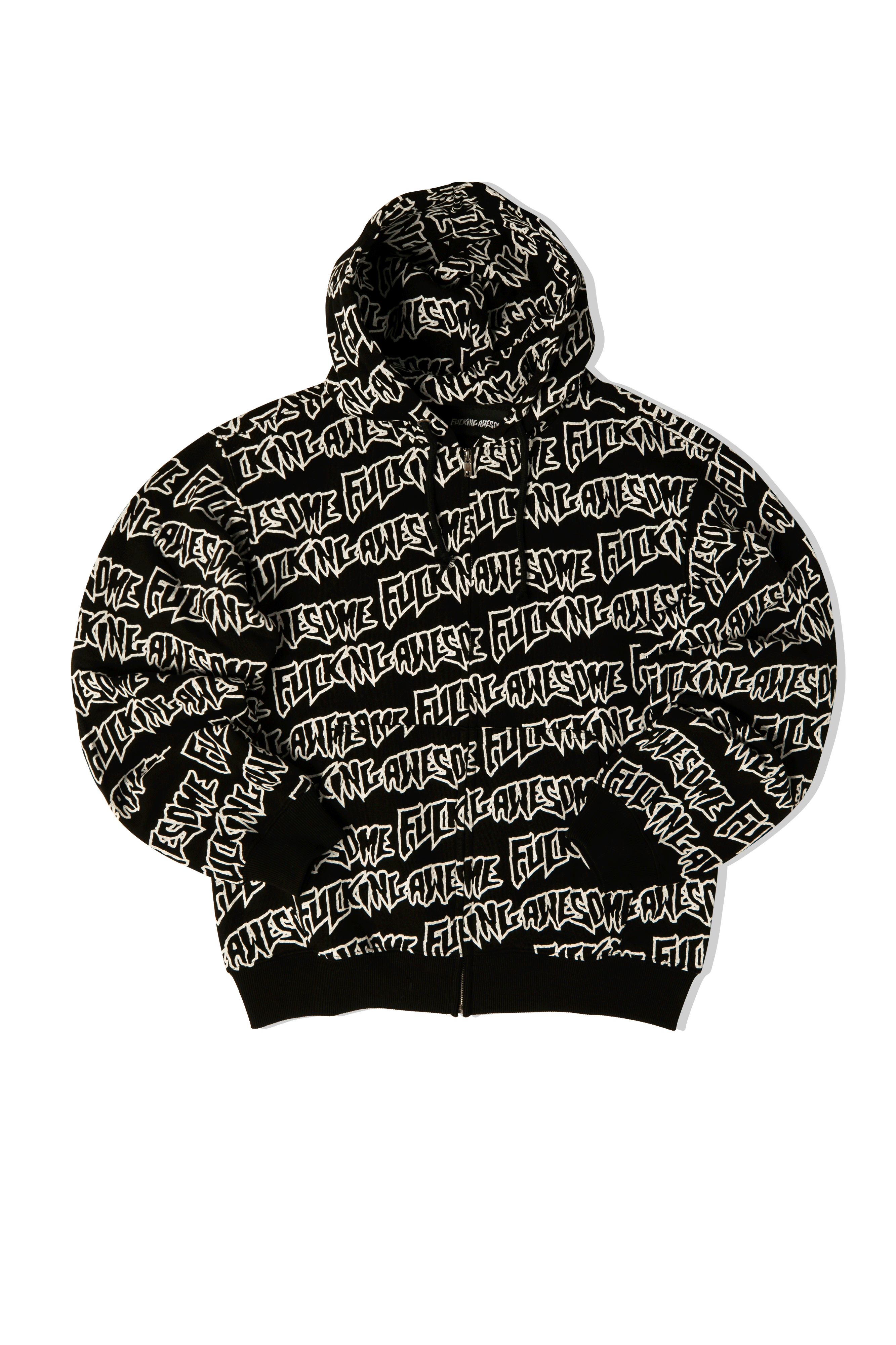 AOP Stamp Zipped Hoodie