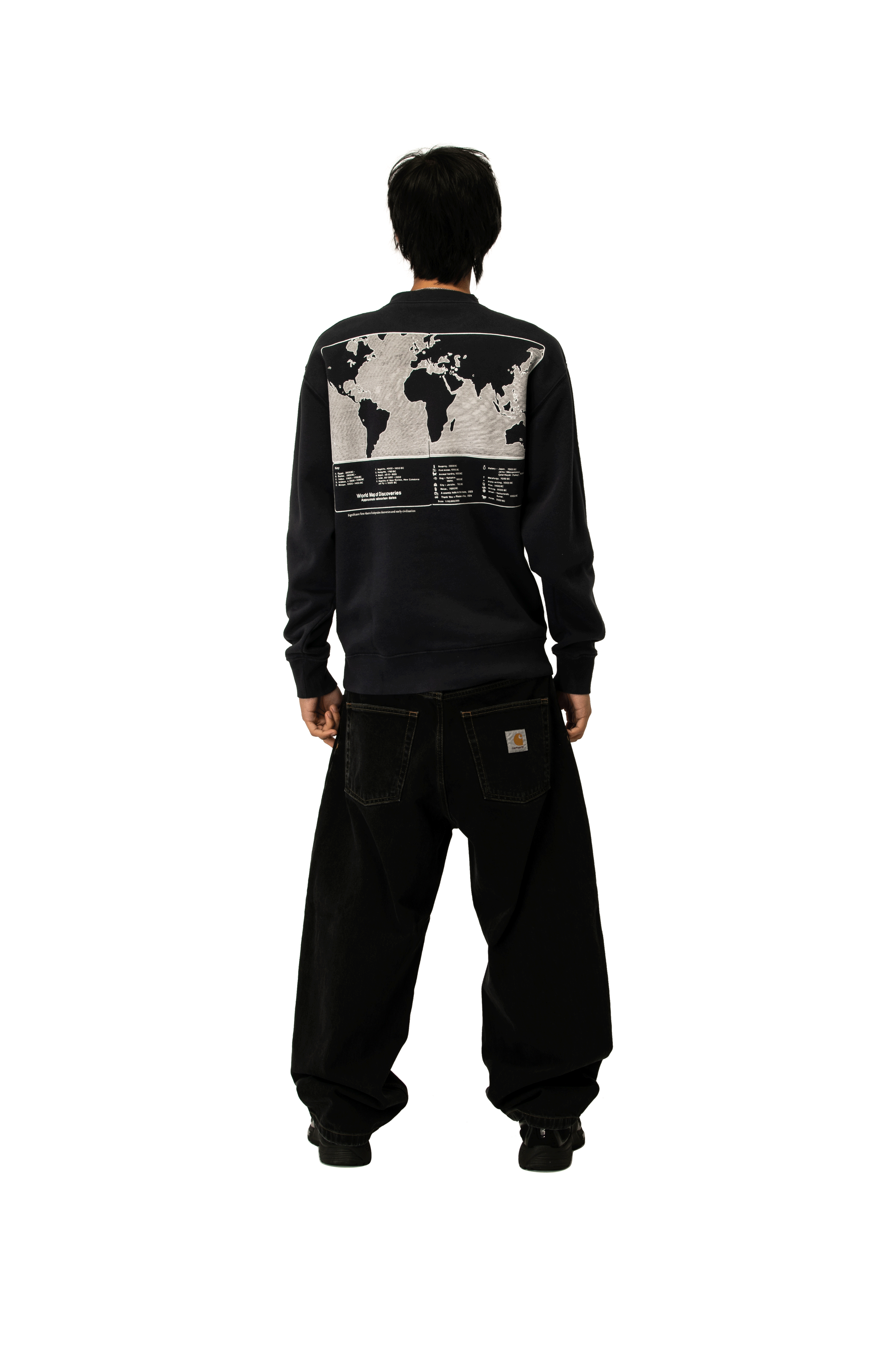 World Map Of Discoveries Crewneck