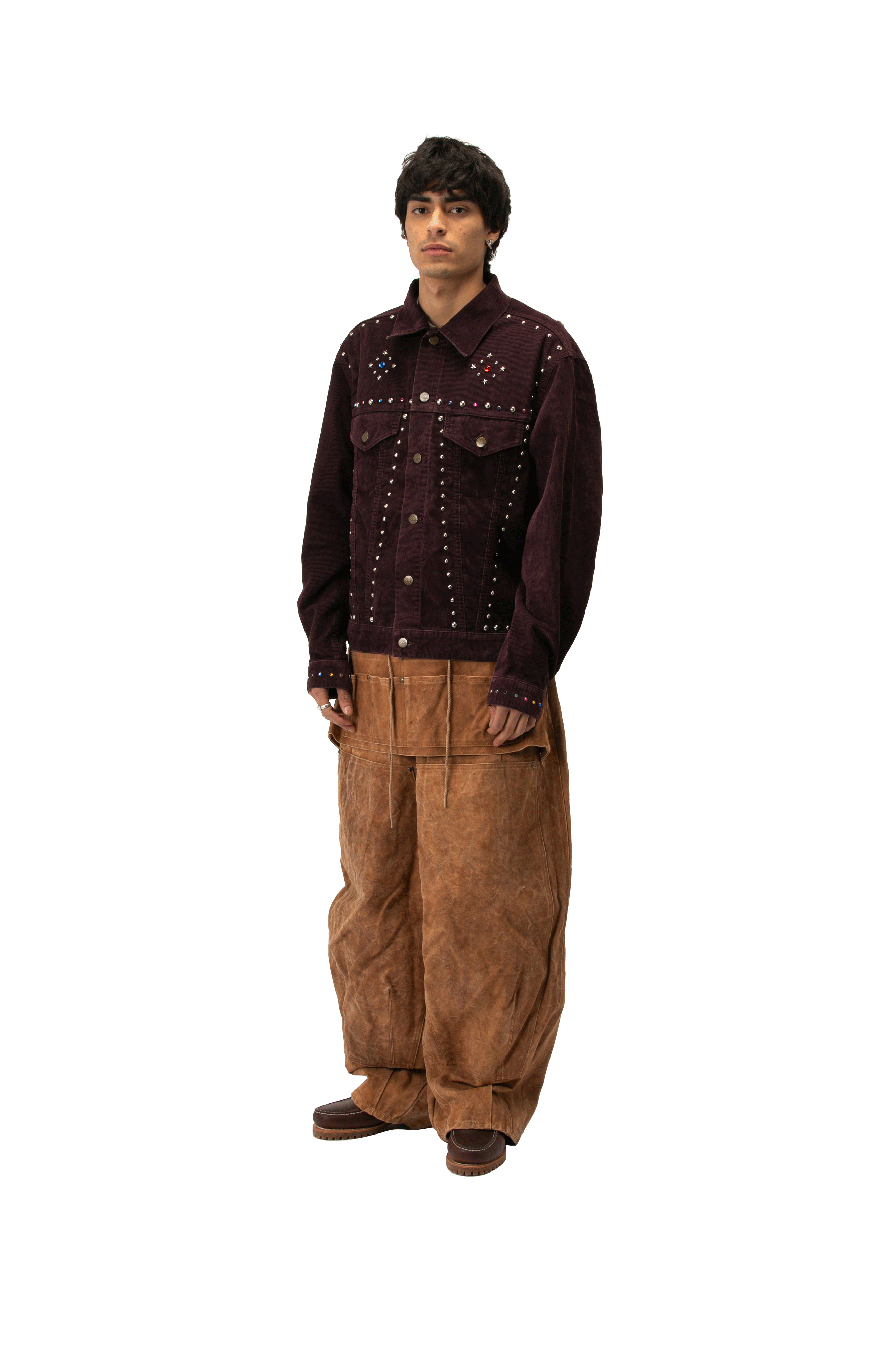 Studded Jean Jacket - 14W Cordudoy