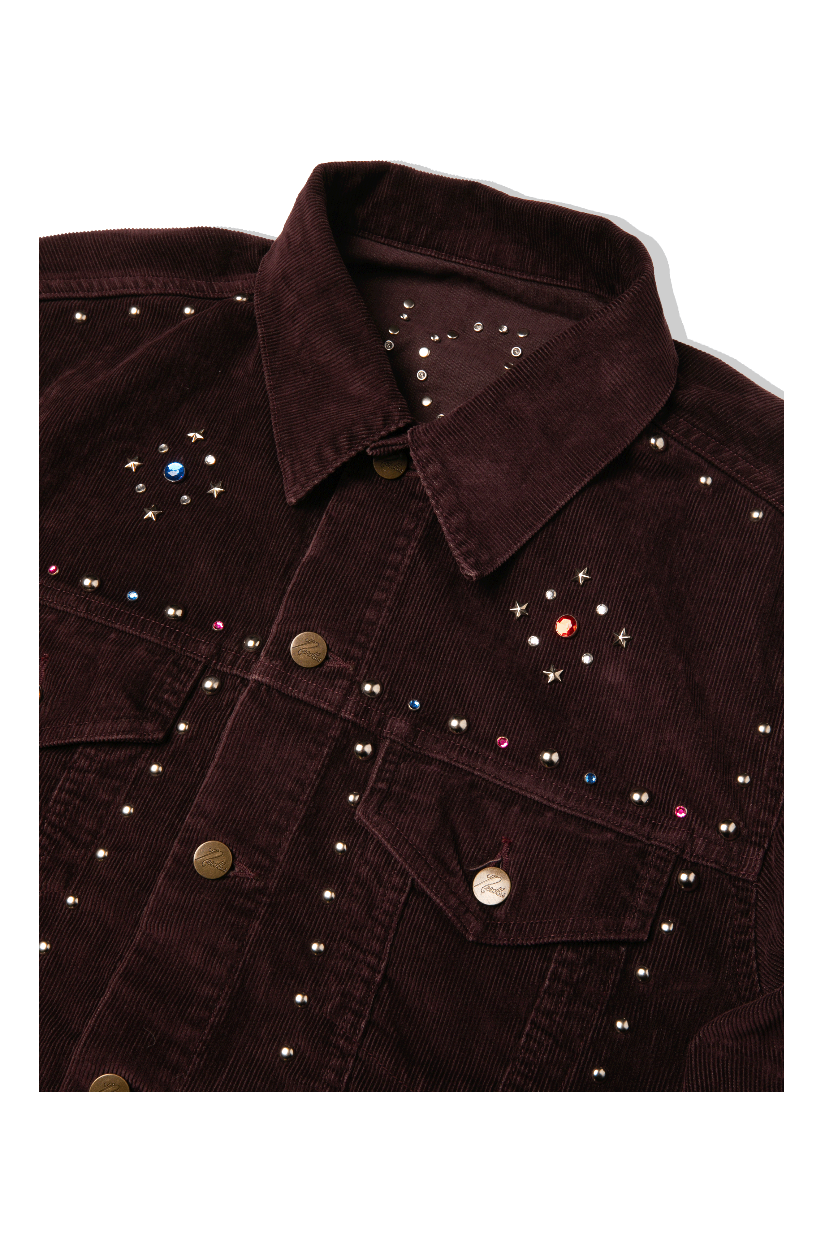 Studded Jean Jacket - 14W Cordudoy
