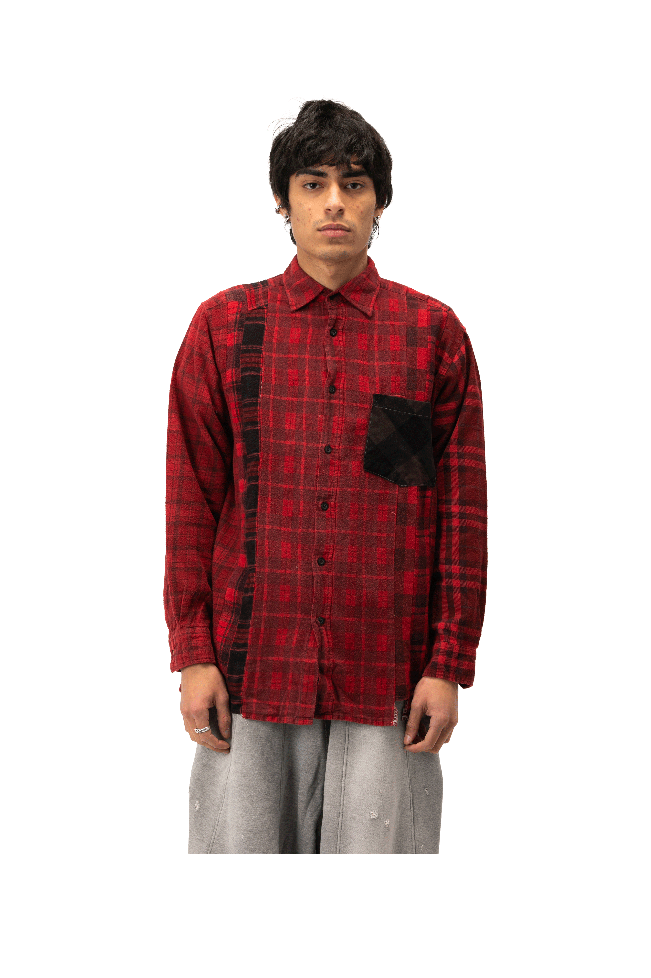 Flannel Shirt -> 7 Cuts Shirt / Over Dye