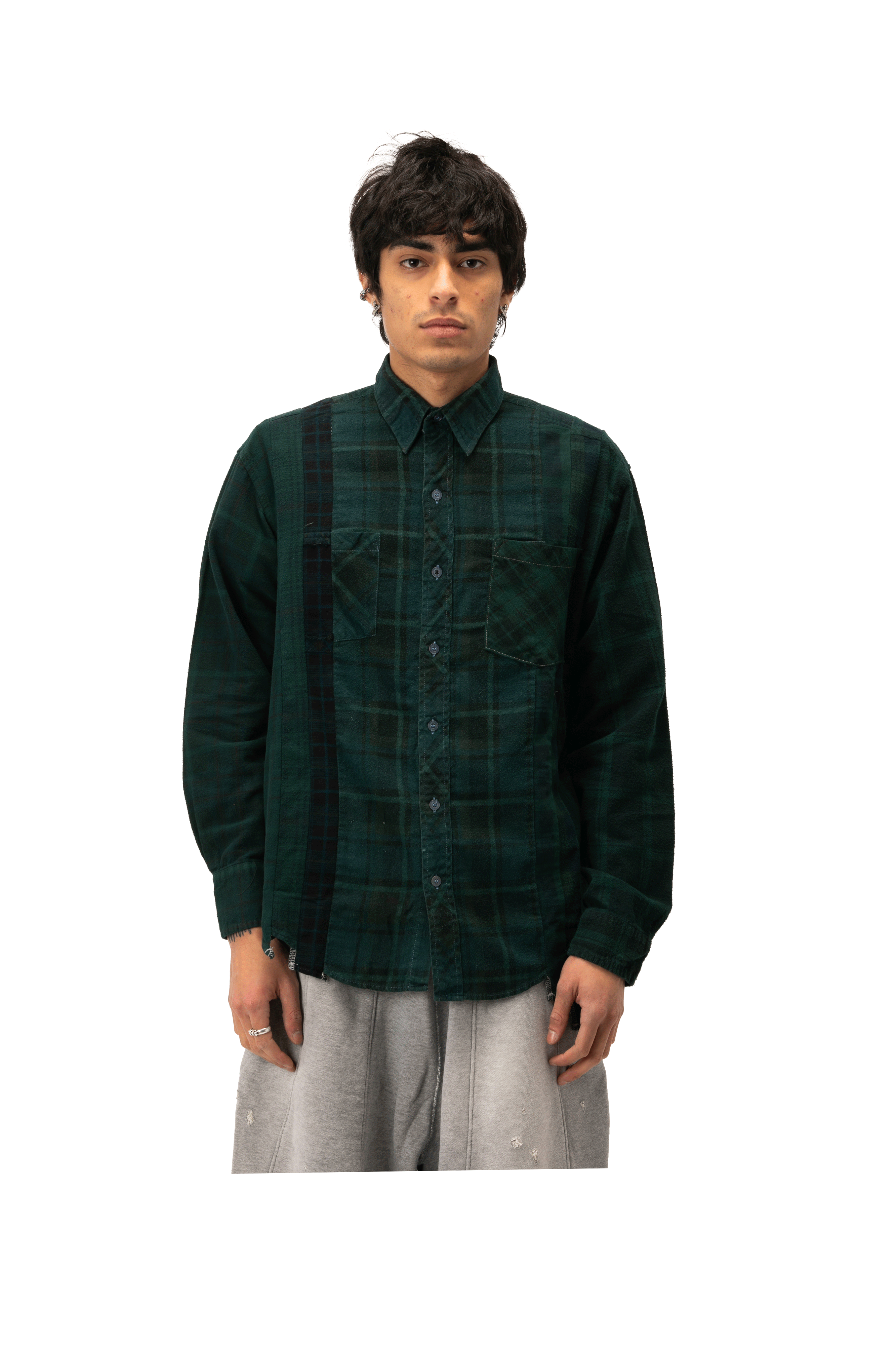 Flannel Shirt -> 7 Cuts Shirt / Over Dye