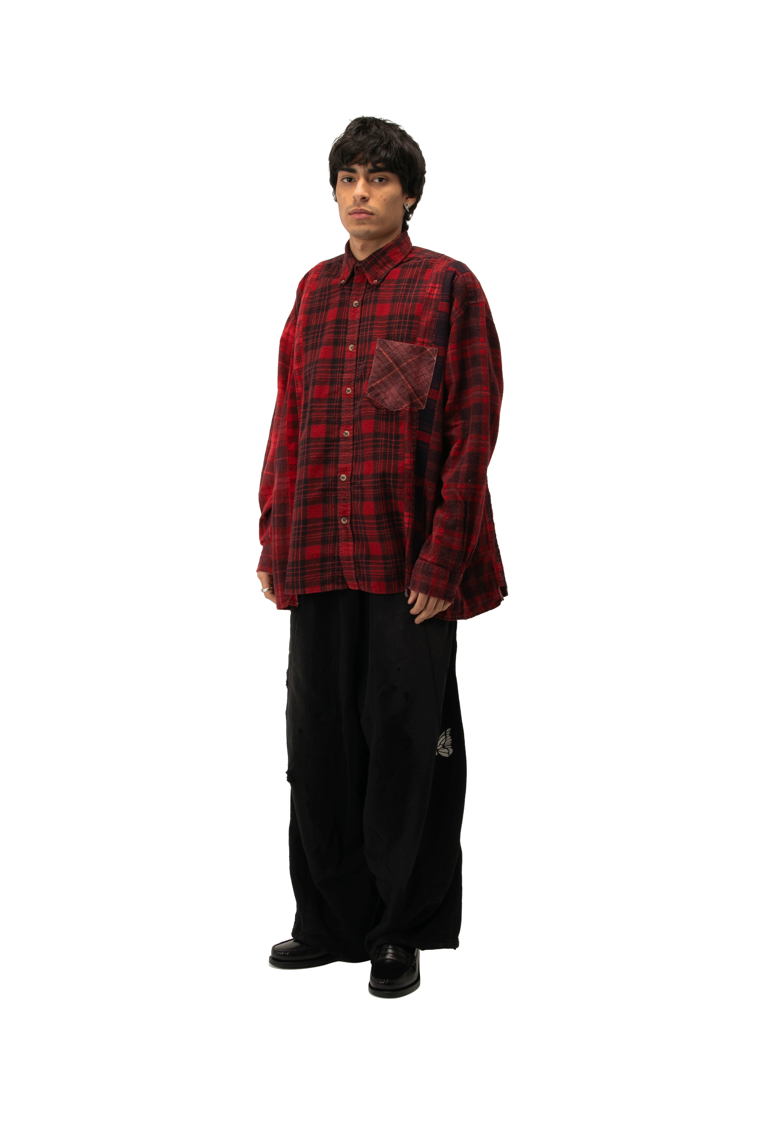 Flannel Shirt -> 7 Cuts Wilde Shirt / Over Dye