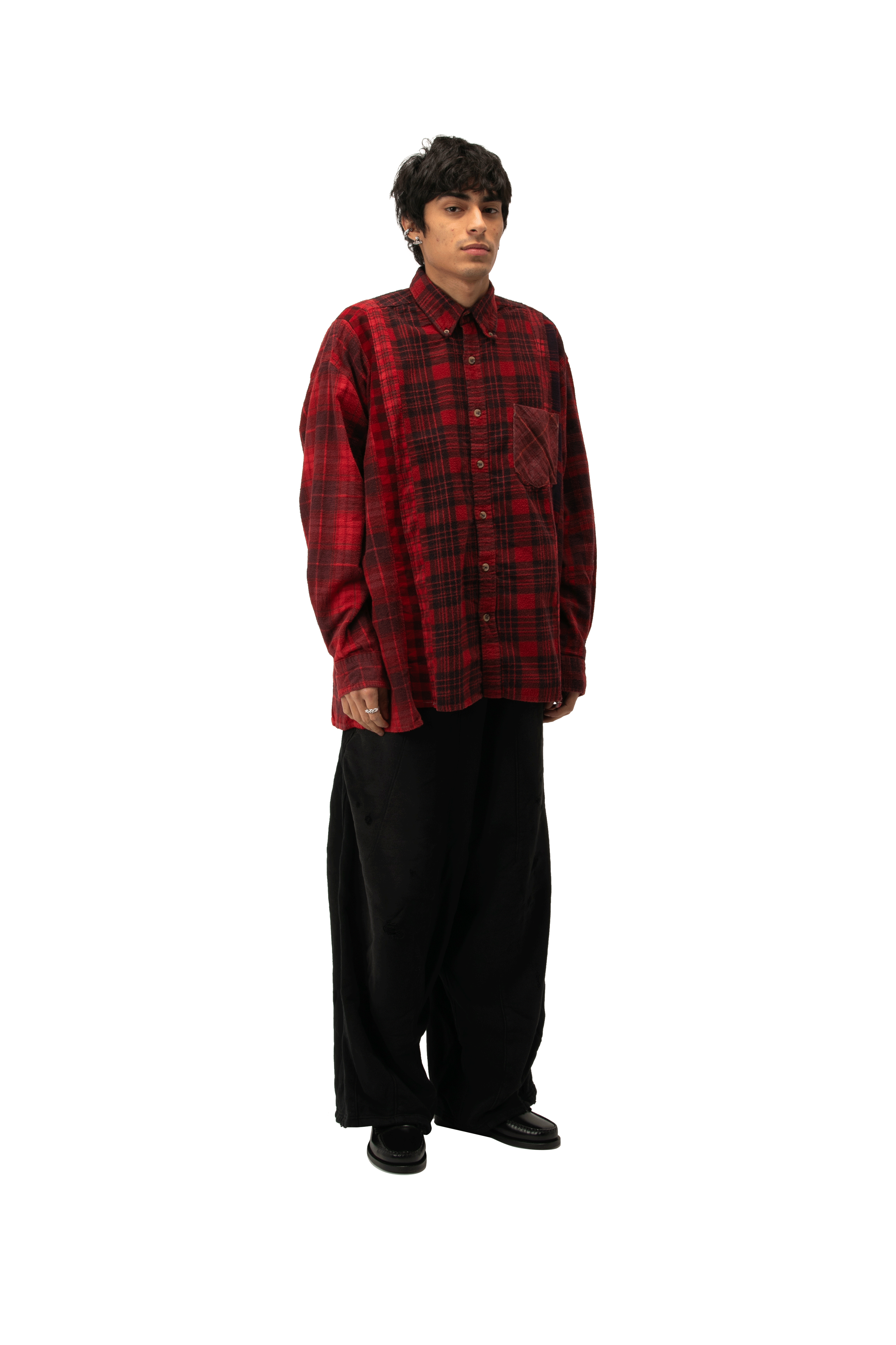 Flannel Shirt -> 7 Cuts Wilde Shirt / Over Dye