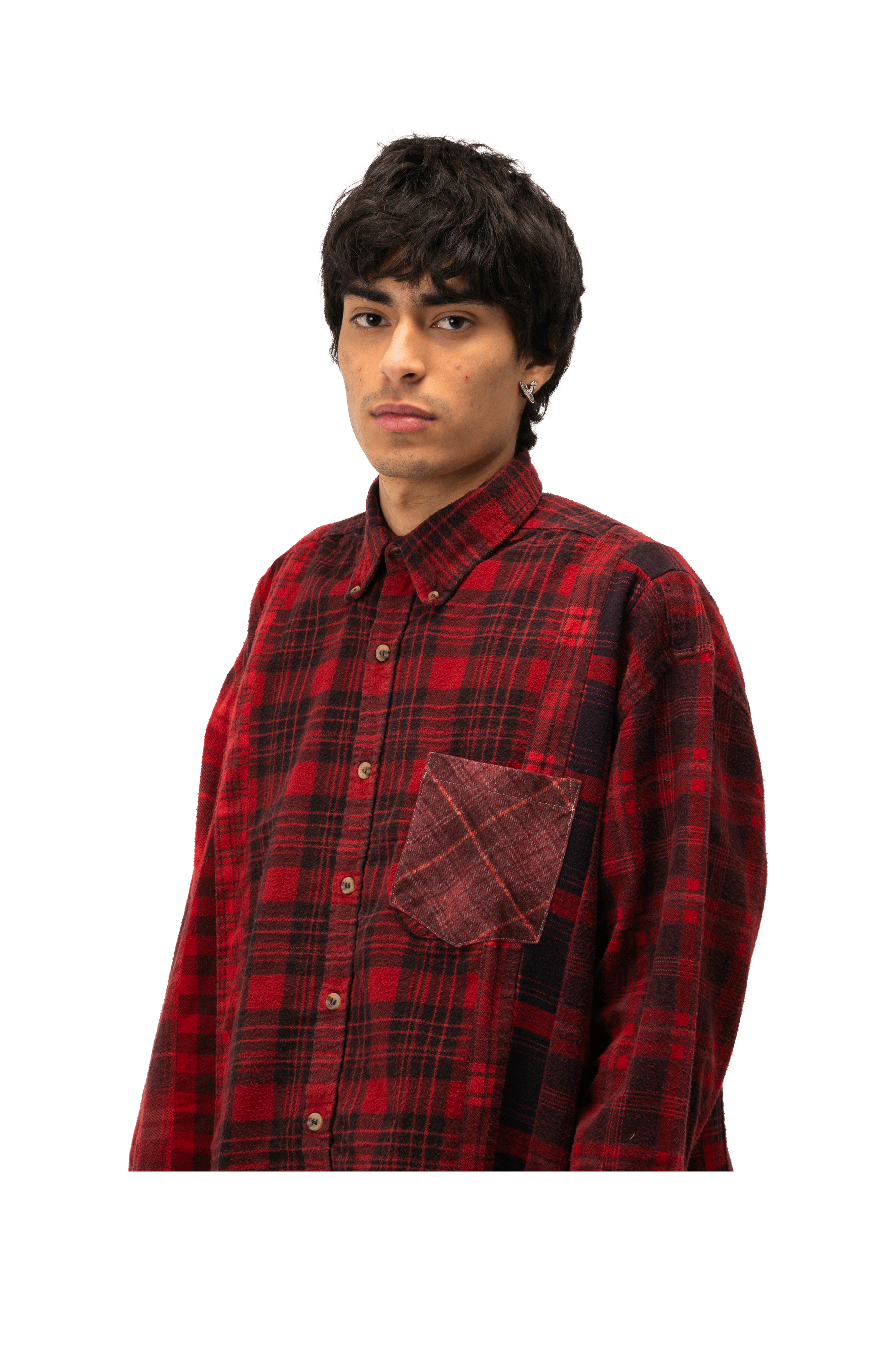 Flannel Shirt -> 7 Cuts Wilde Shirt / Over Dye