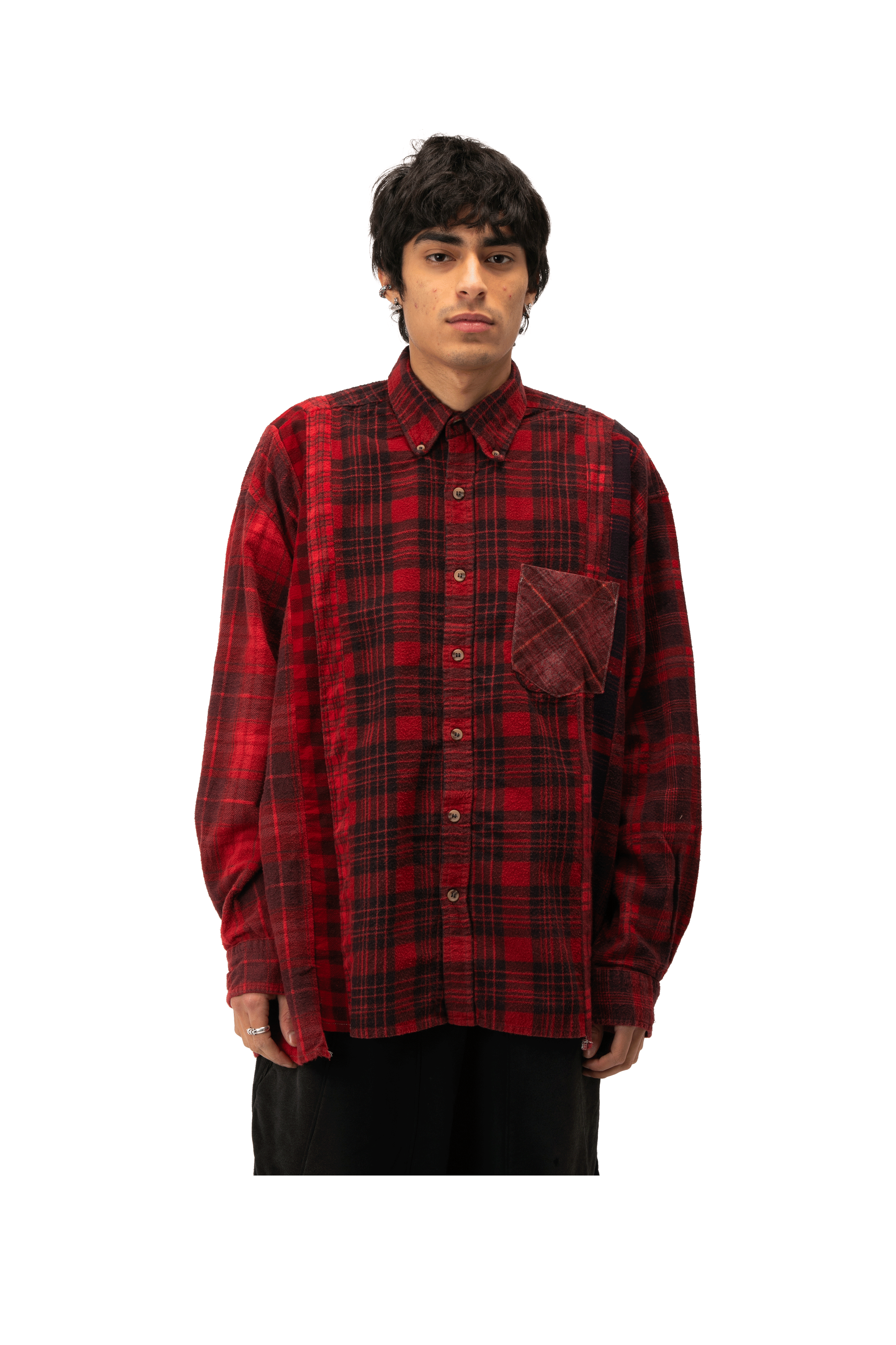 Flannel Shirt -> 7 Cuts Wilde Shirt / Over Dye