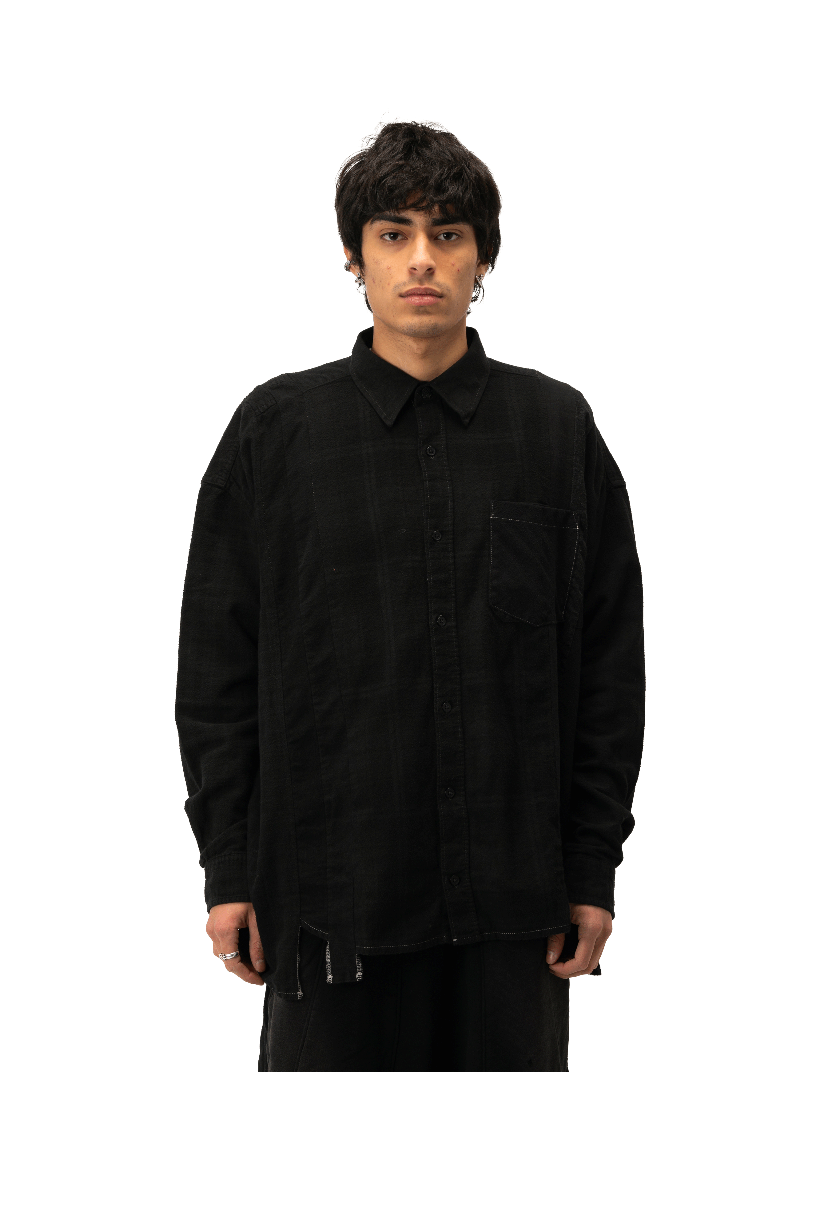 Flannel Shirt -> 7 Cuts Wilde Shirt / Over Dye