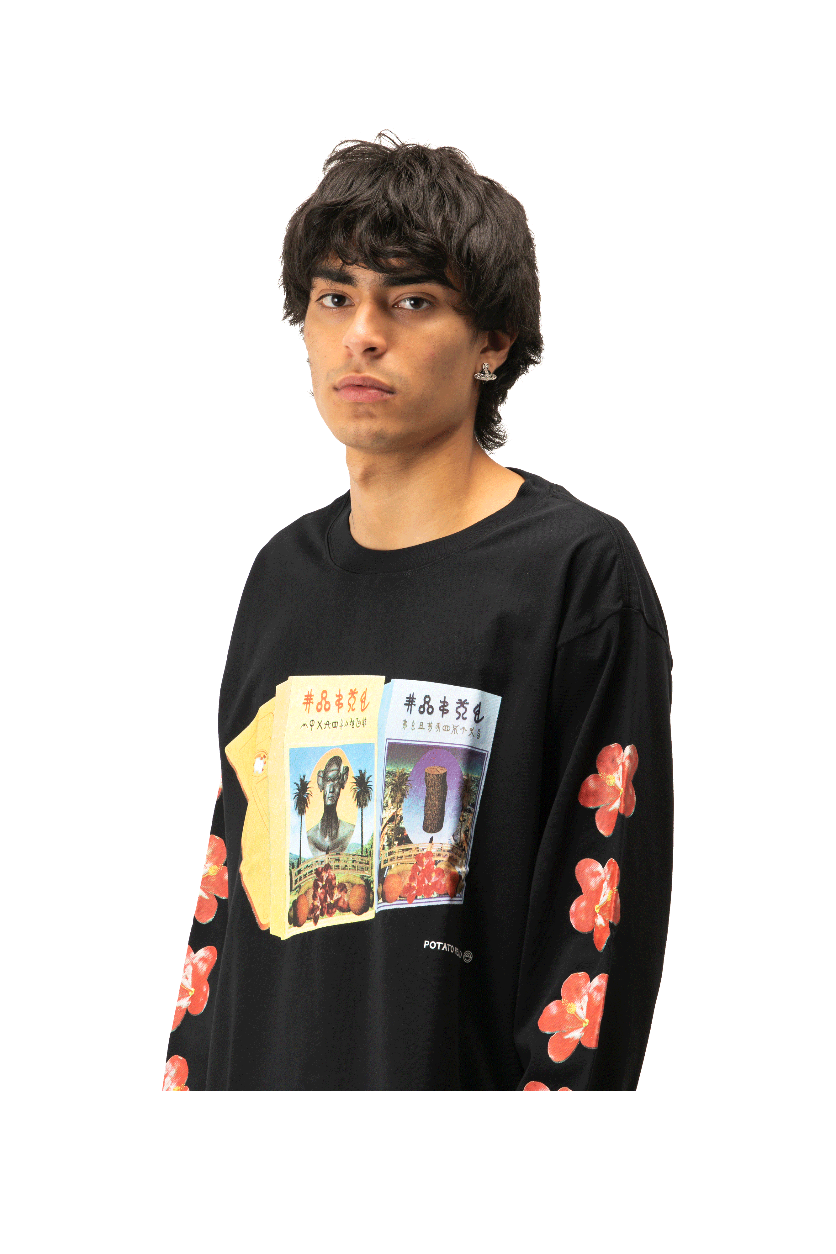 Cassette Tape Long Sleeve Printed T-Shirt