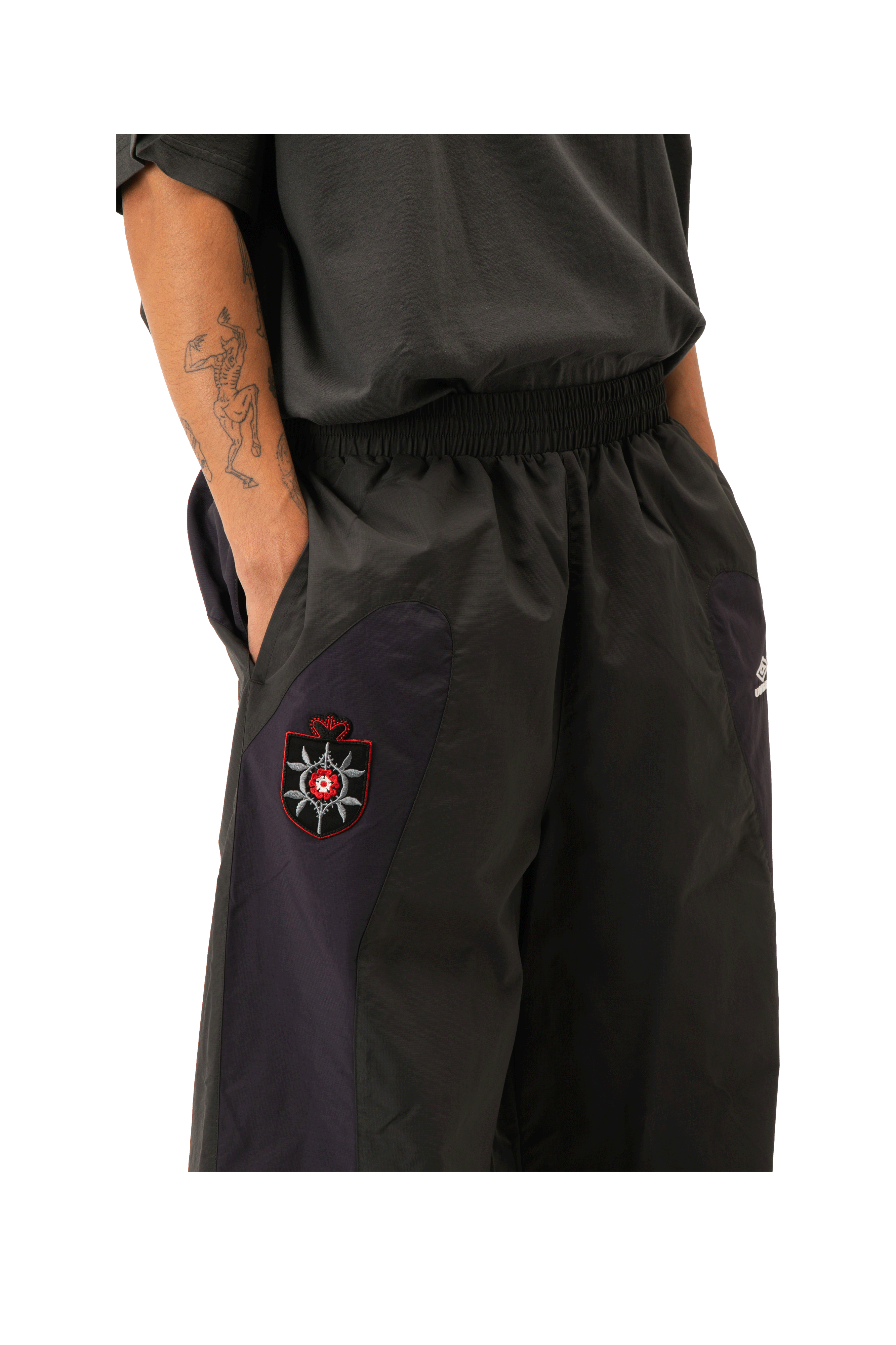 Rose Crest Masked Track Pant