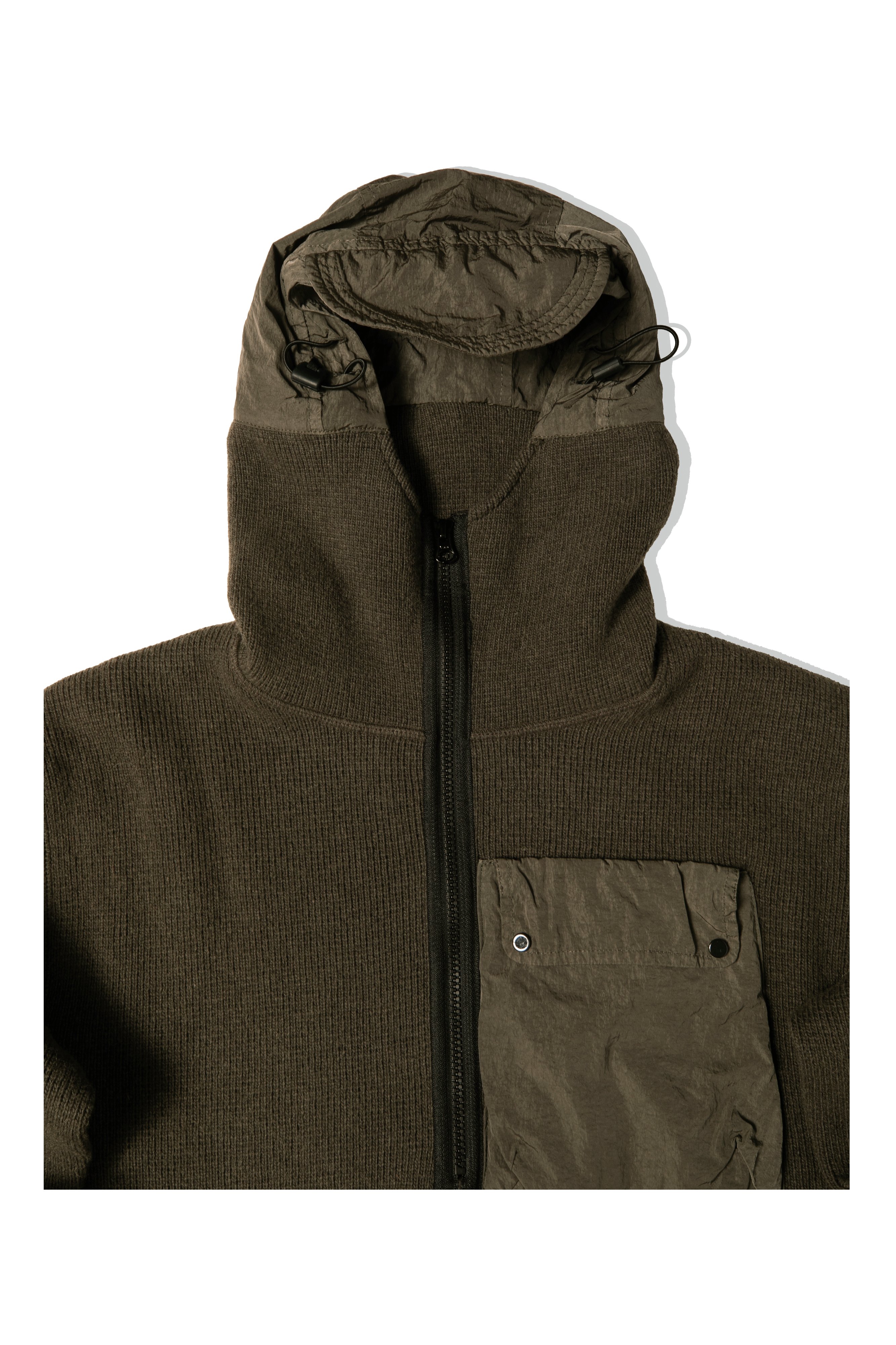 Lambswool Mixed Hooded Knit