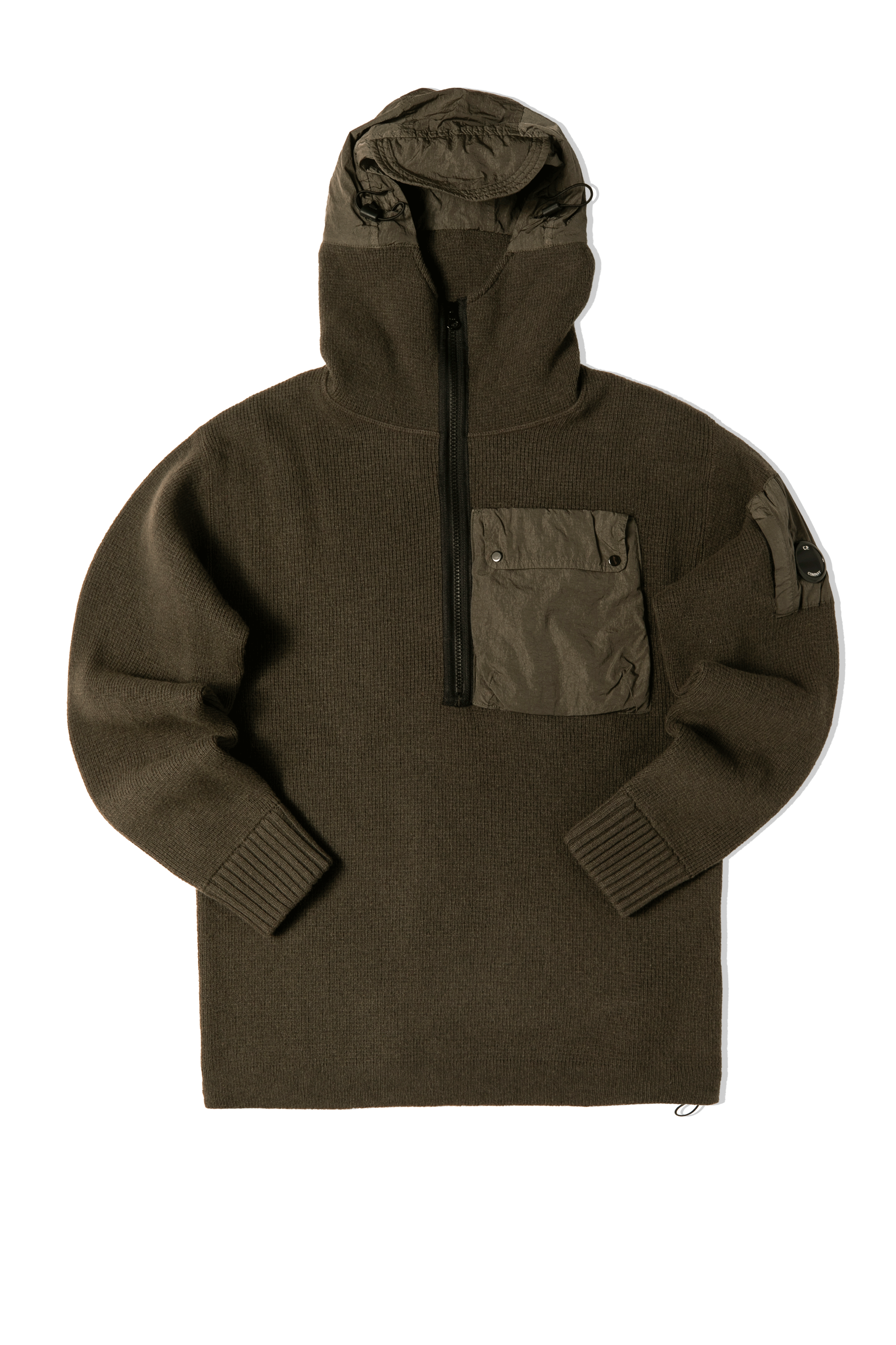 Lambswool Mixed Hooded Knit