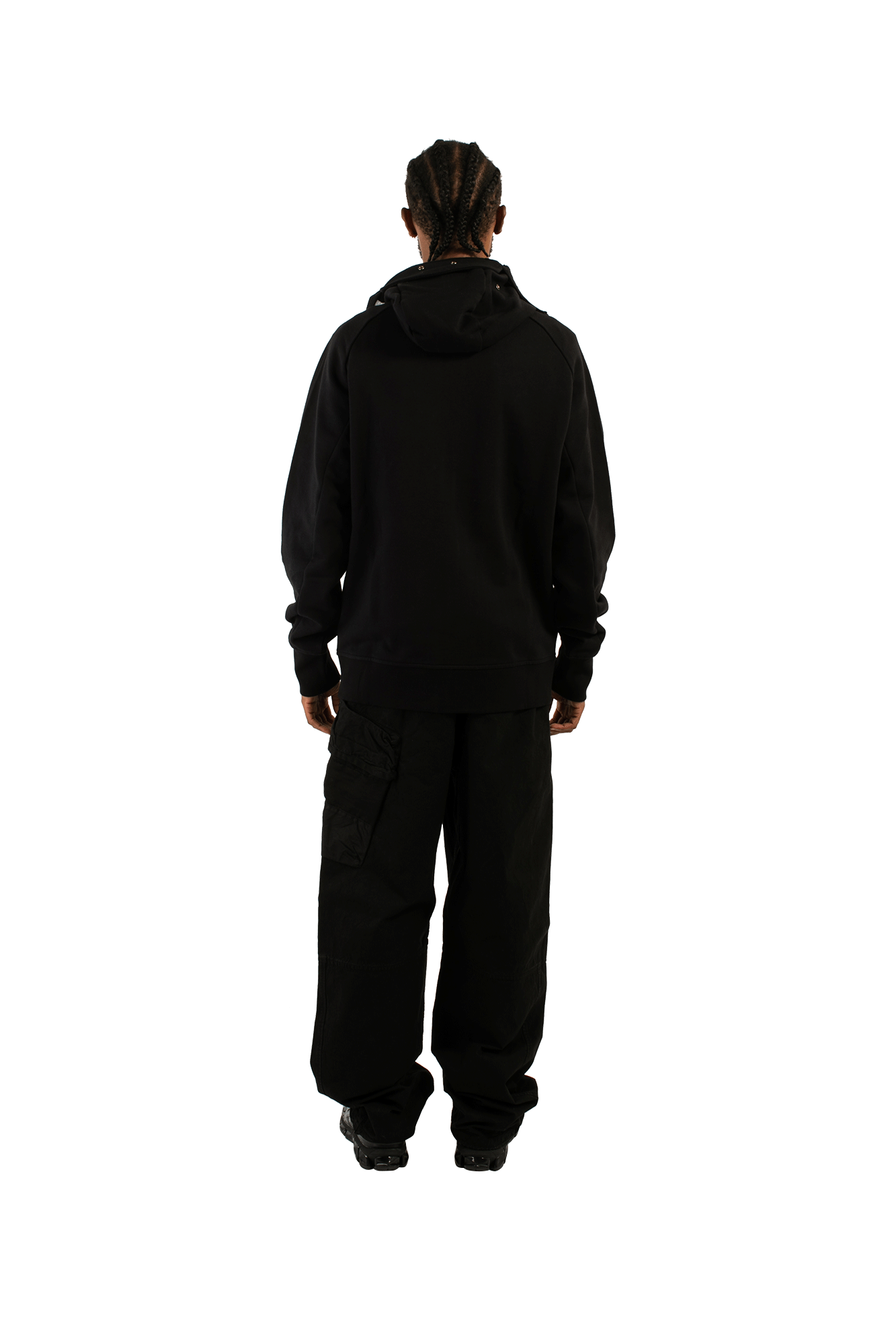 Diagonal Raised Explorer Goggle Hooded Sweatshirt