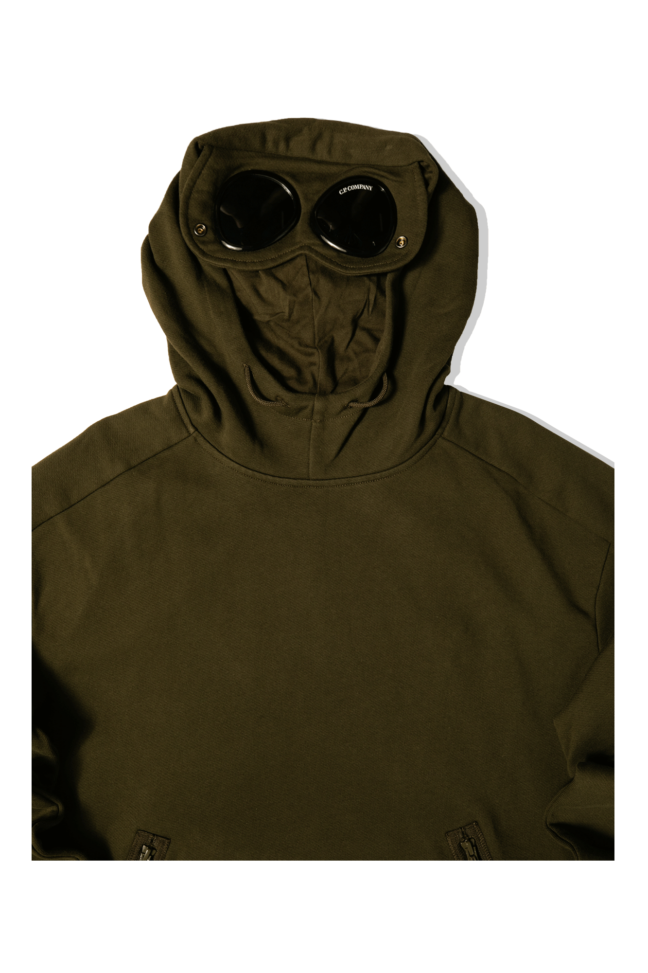 Diagonal Raised Goggle Hooded Sweatshirt