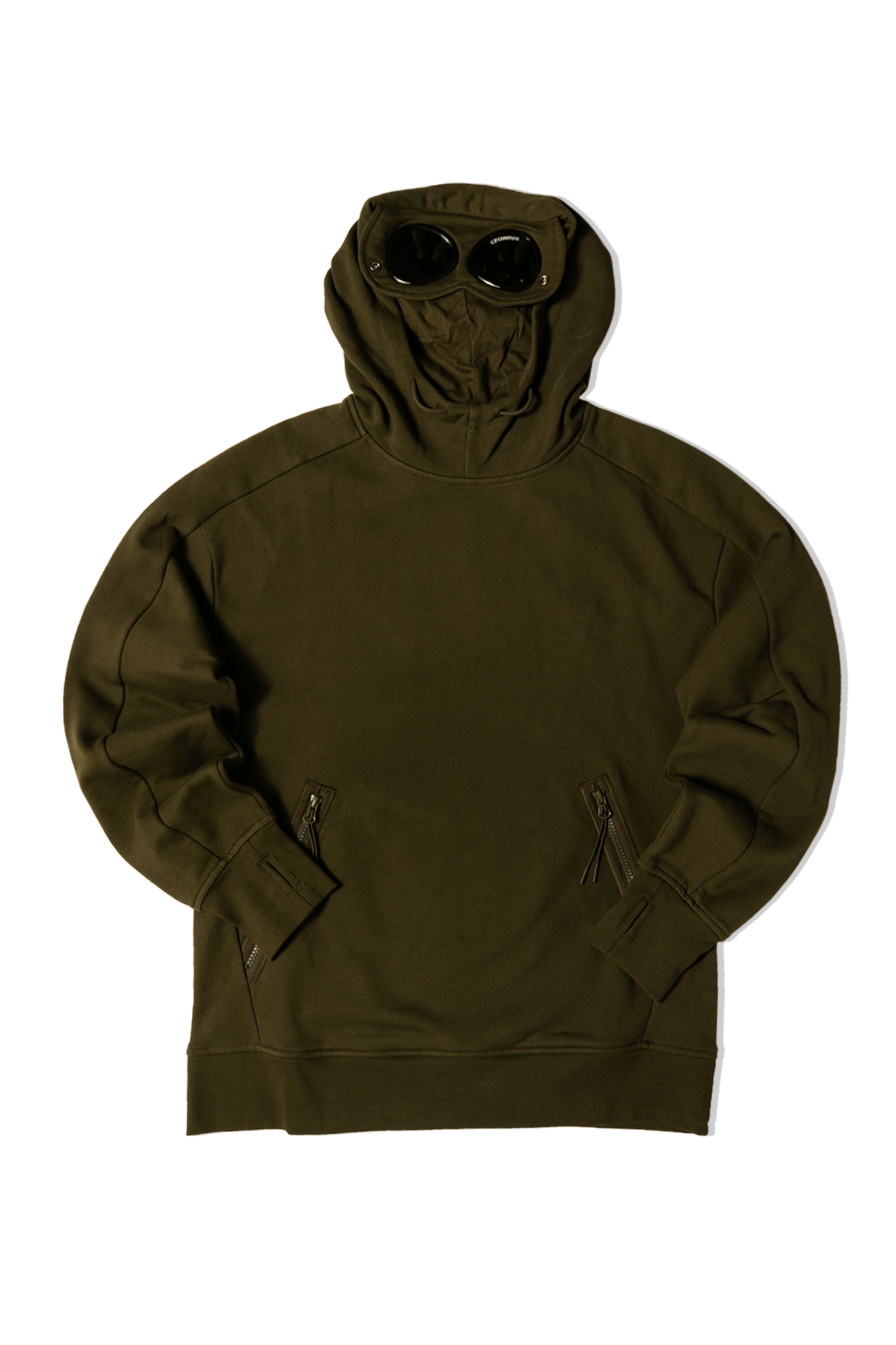 Diagonal Raised Goggle Hooded Sweatshirt