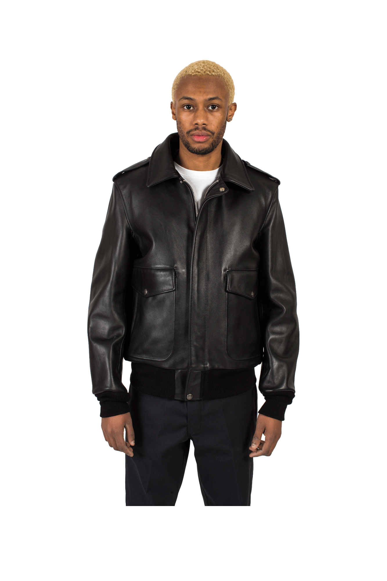 Schott Giacche di pelle A-2 Naked Cowhide Leather Flight Jacket Nero 184SMBLACK#000#BLACK#36 - One Block Down