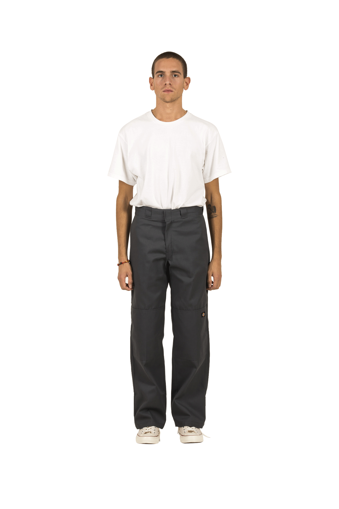 Dickies Pantaloni classici Double Knee Work Trousers Grigio 684190022#000#CH#30/32 - One Block Down