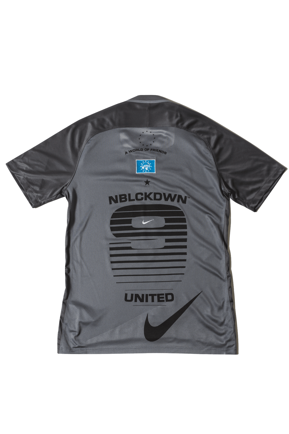 Nike T-Shirts Nike Dry Team OBD 9 Football Jersey Grigio [option2] - One Block Down