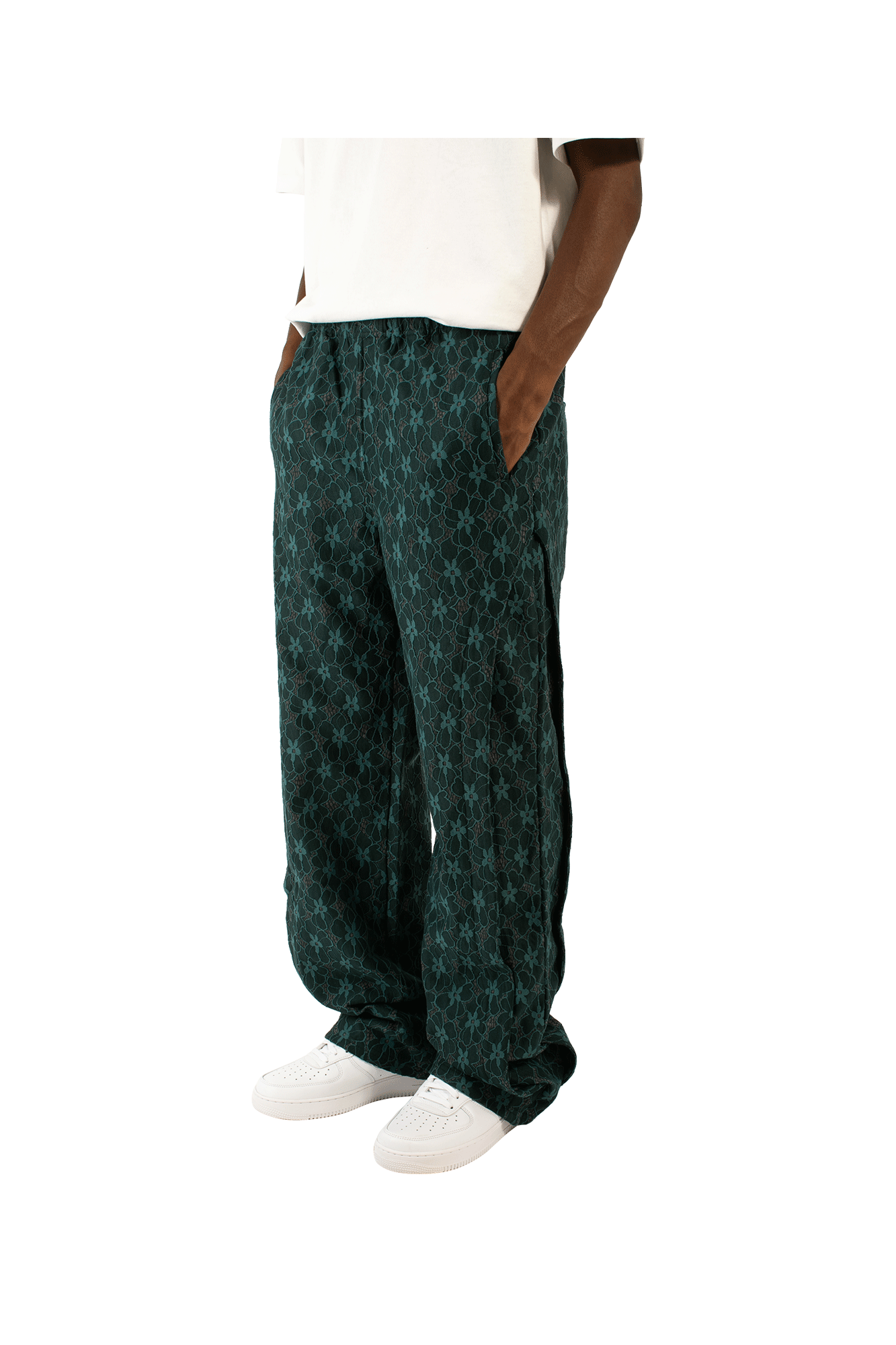 Flower Lace Track Pants