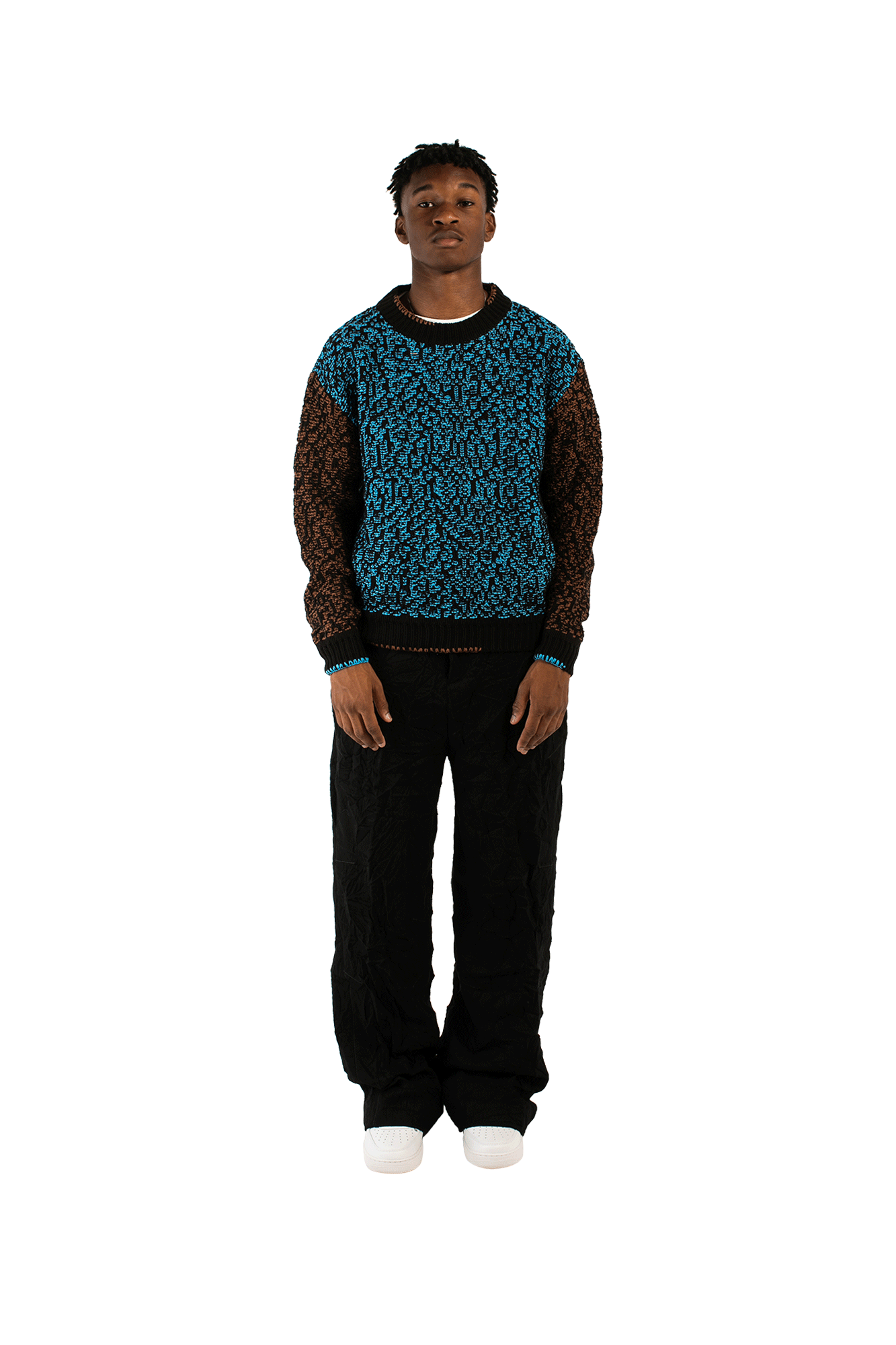 Net Crewneck Sweater