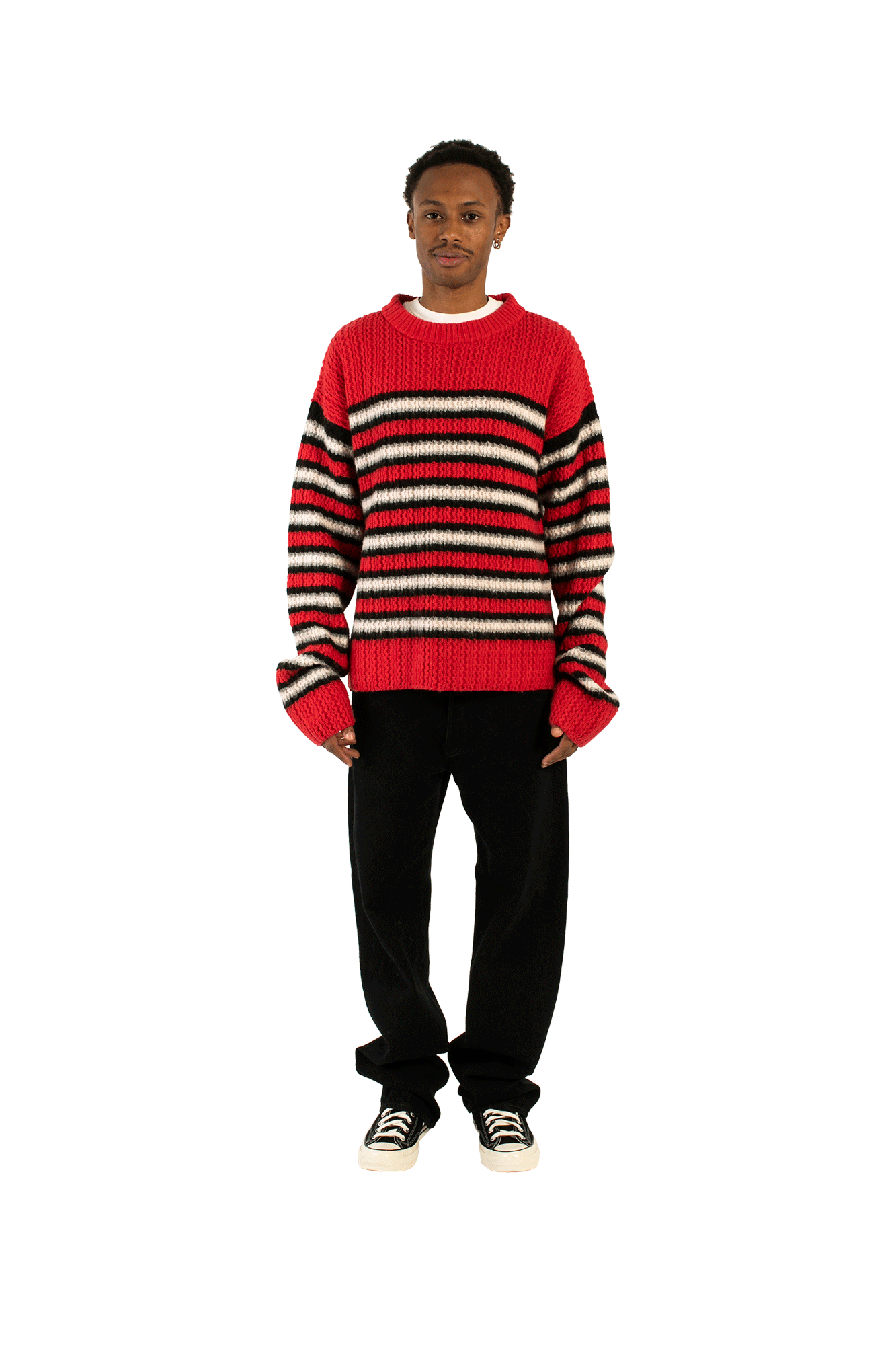 Stripes Crewneck Knitted Sweater