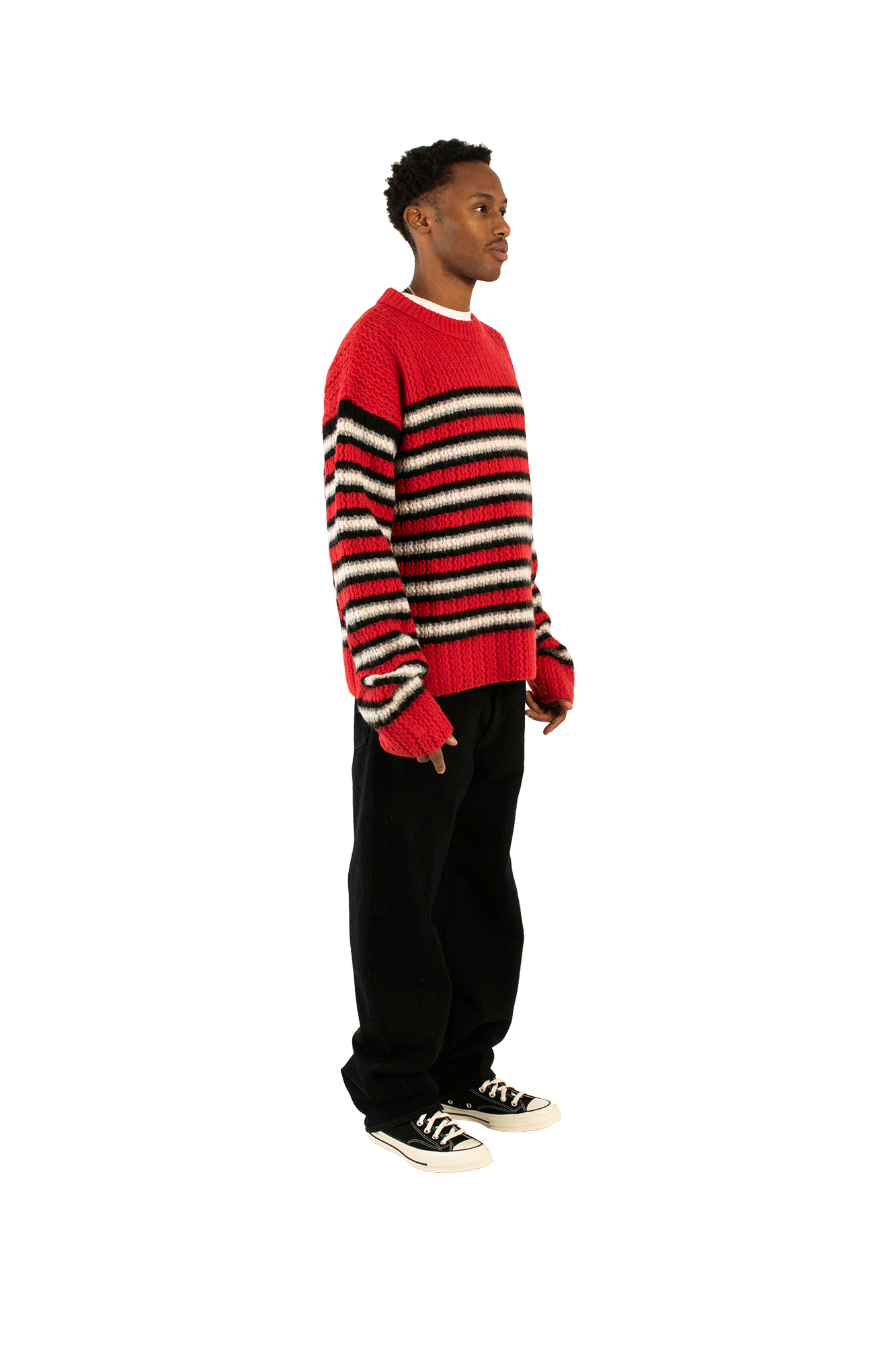 Stripes Crewneck Knitted Sweater