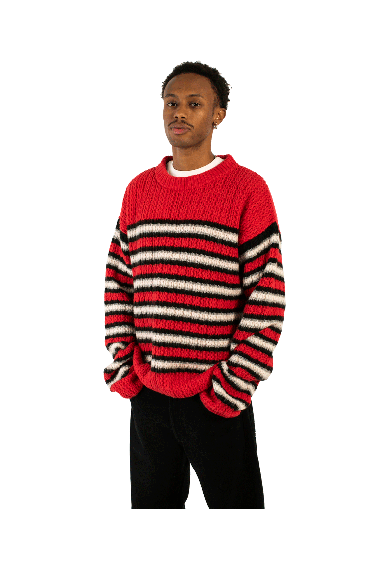 Stripes Crewneck Knitted Sweater