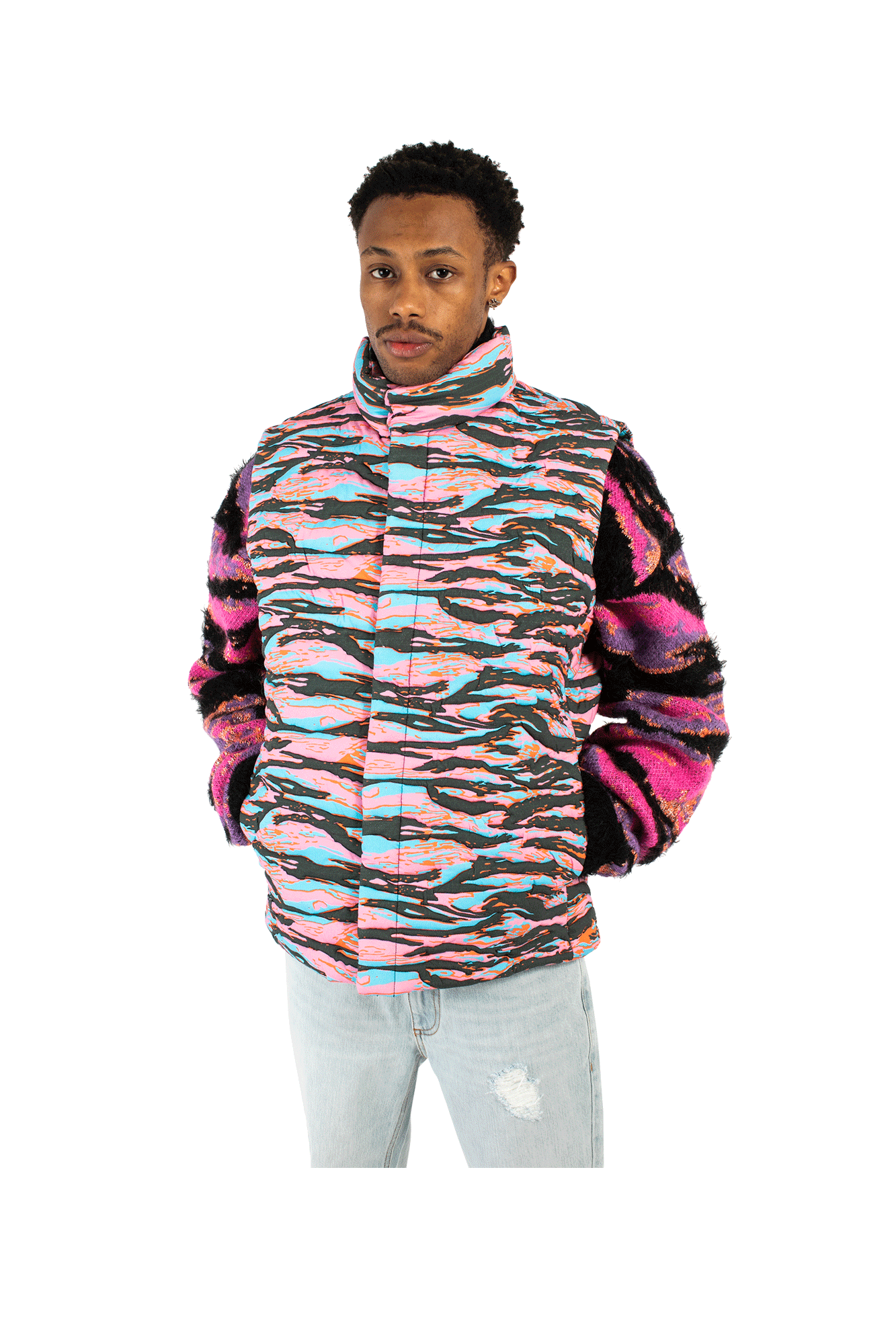 Printed Quilted Puffer Vest