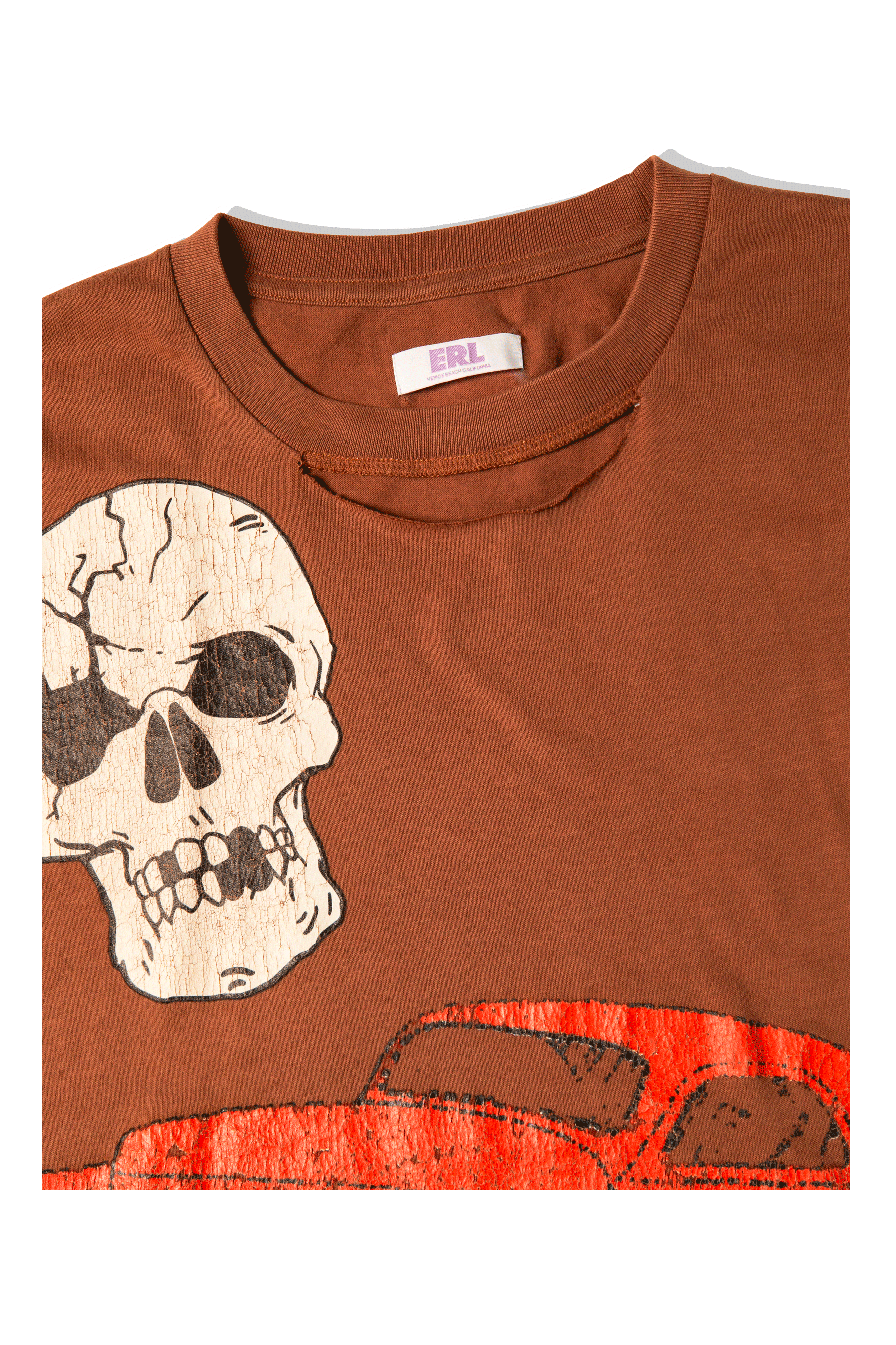 Ripped Collar Skull Red Car