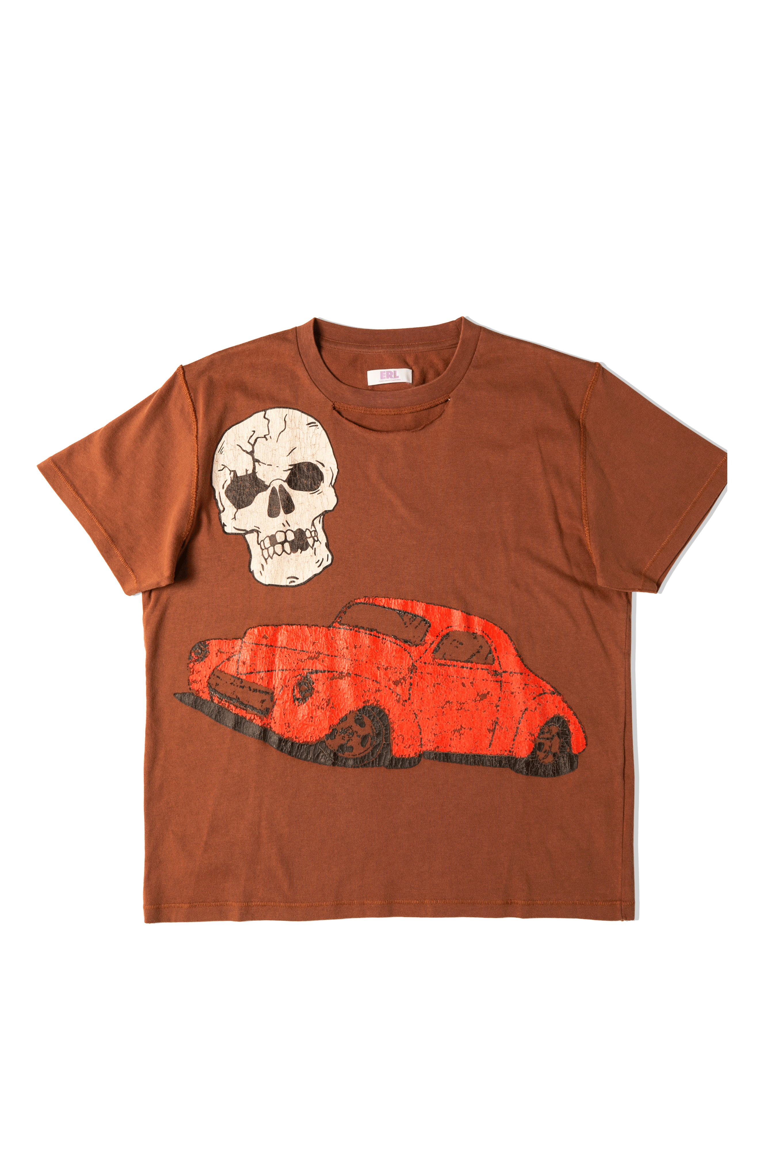 Ripped Collar Skull Red Car