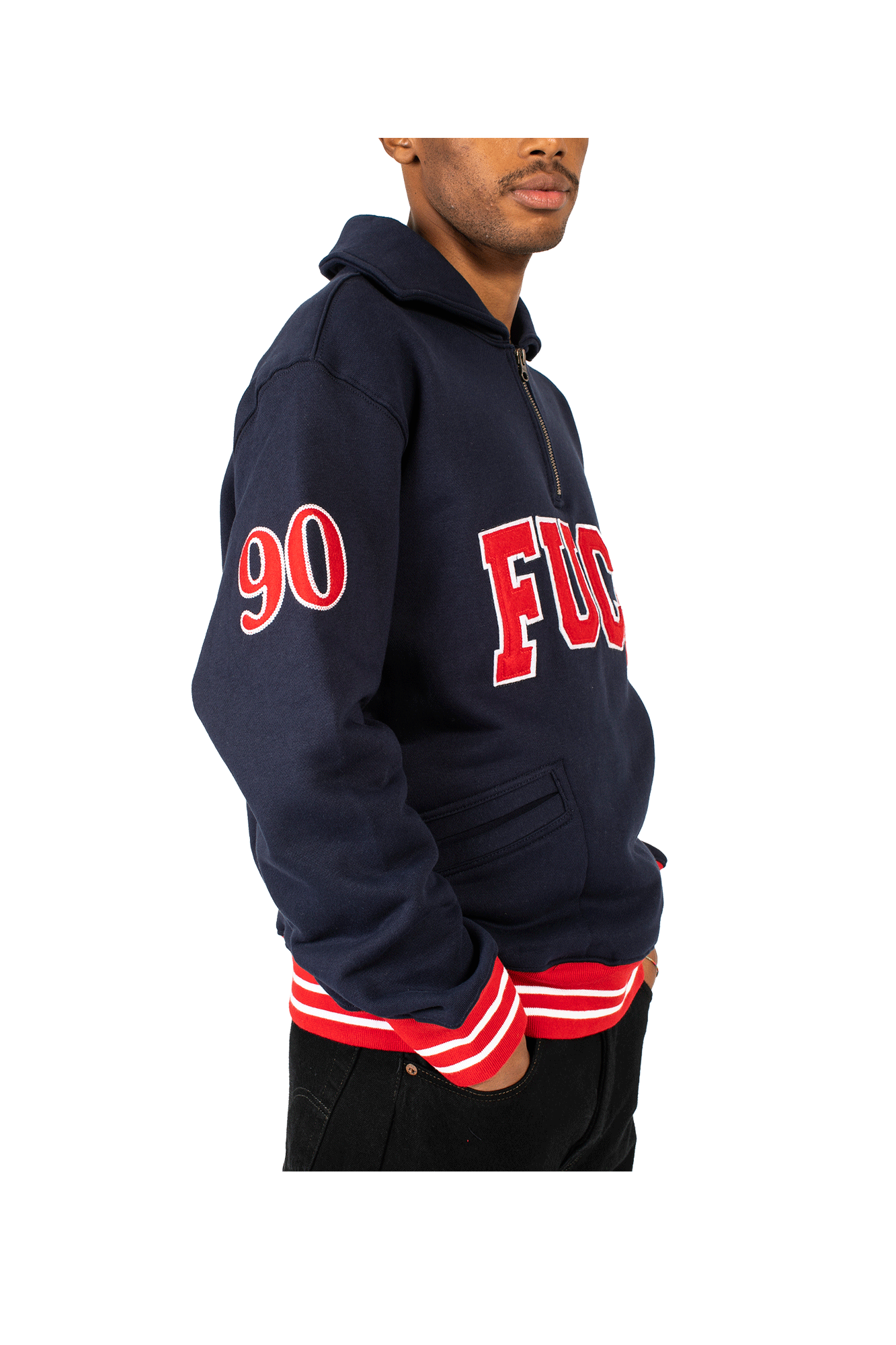 Academy Logo Quarter Zip Sweater