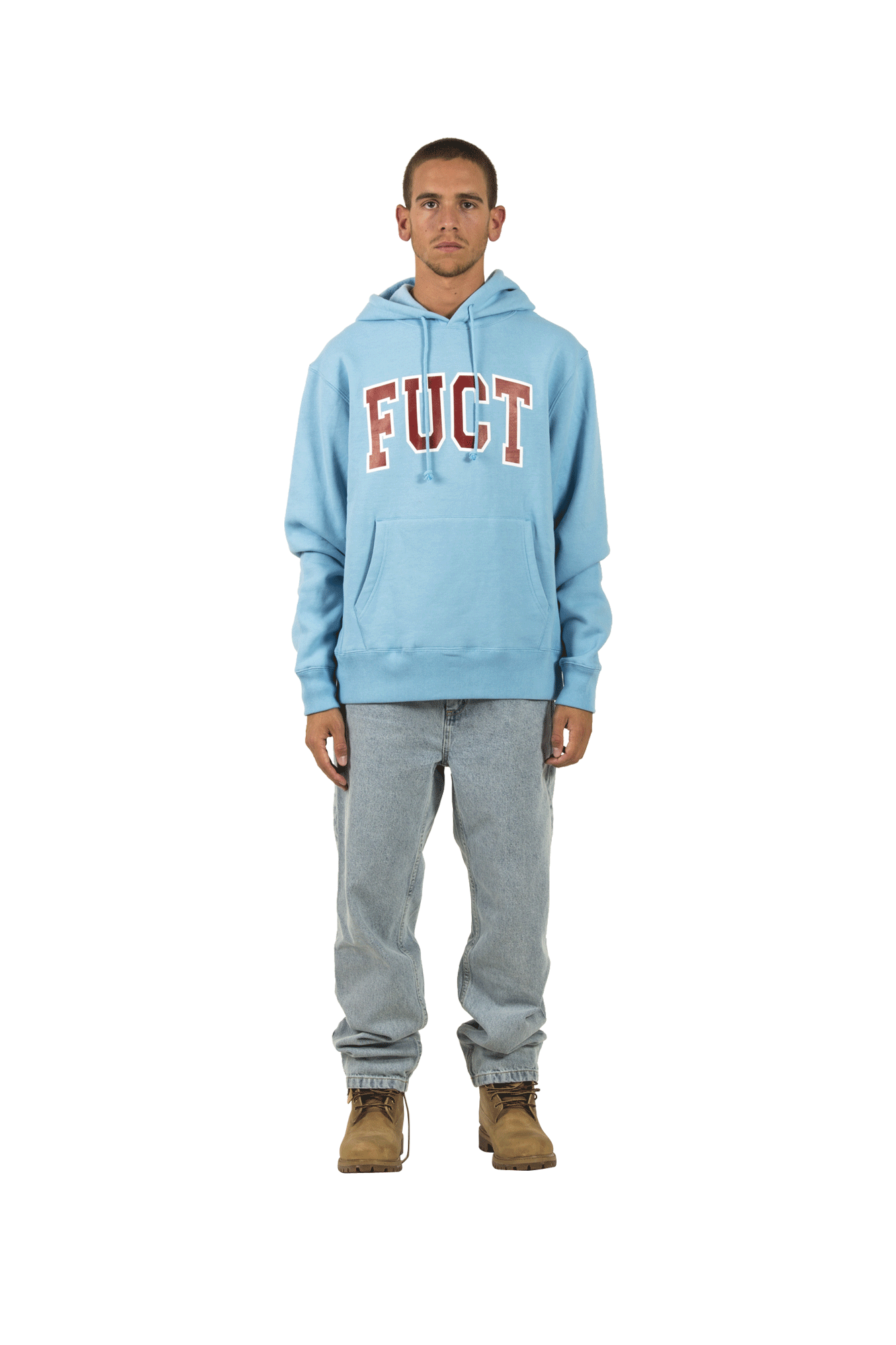 Fuct Felpe con cappuccio ACADEMY Hooded sweatshirt Blu FSU19007#000#BLUE#XXL - One Block Down