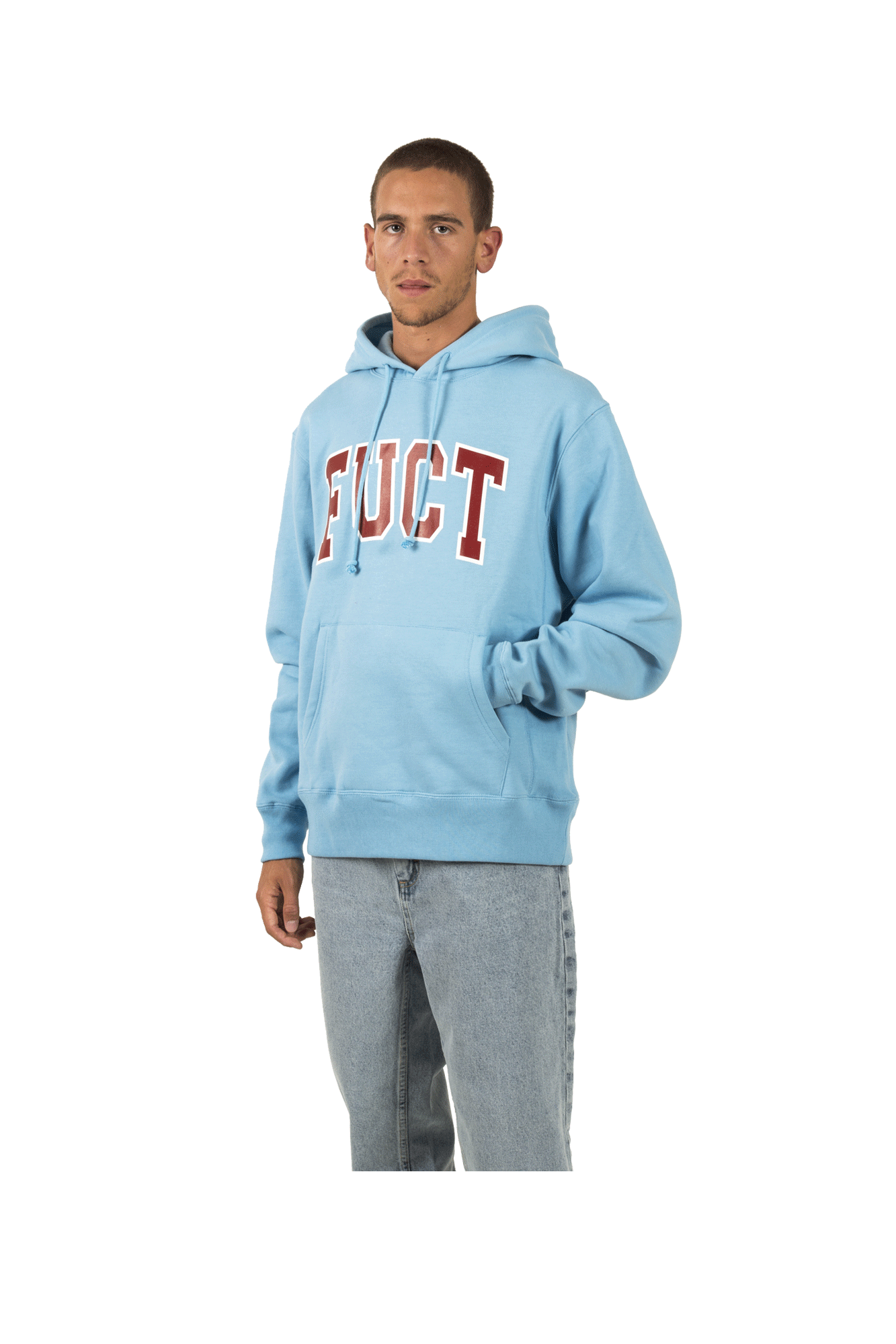 Fuct Felpe con cappuccio ACADEMY Hooded sweatshirt Blu FSU19007#000#BLUE#XXL - One Block Down