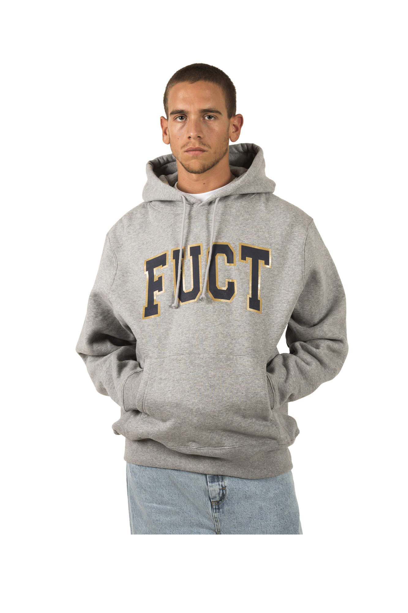 Fuct Felpe con cappuccio ACADEMY Hooded sweatshirt Grigio FSU19007#000#GREY#S - One Block Down