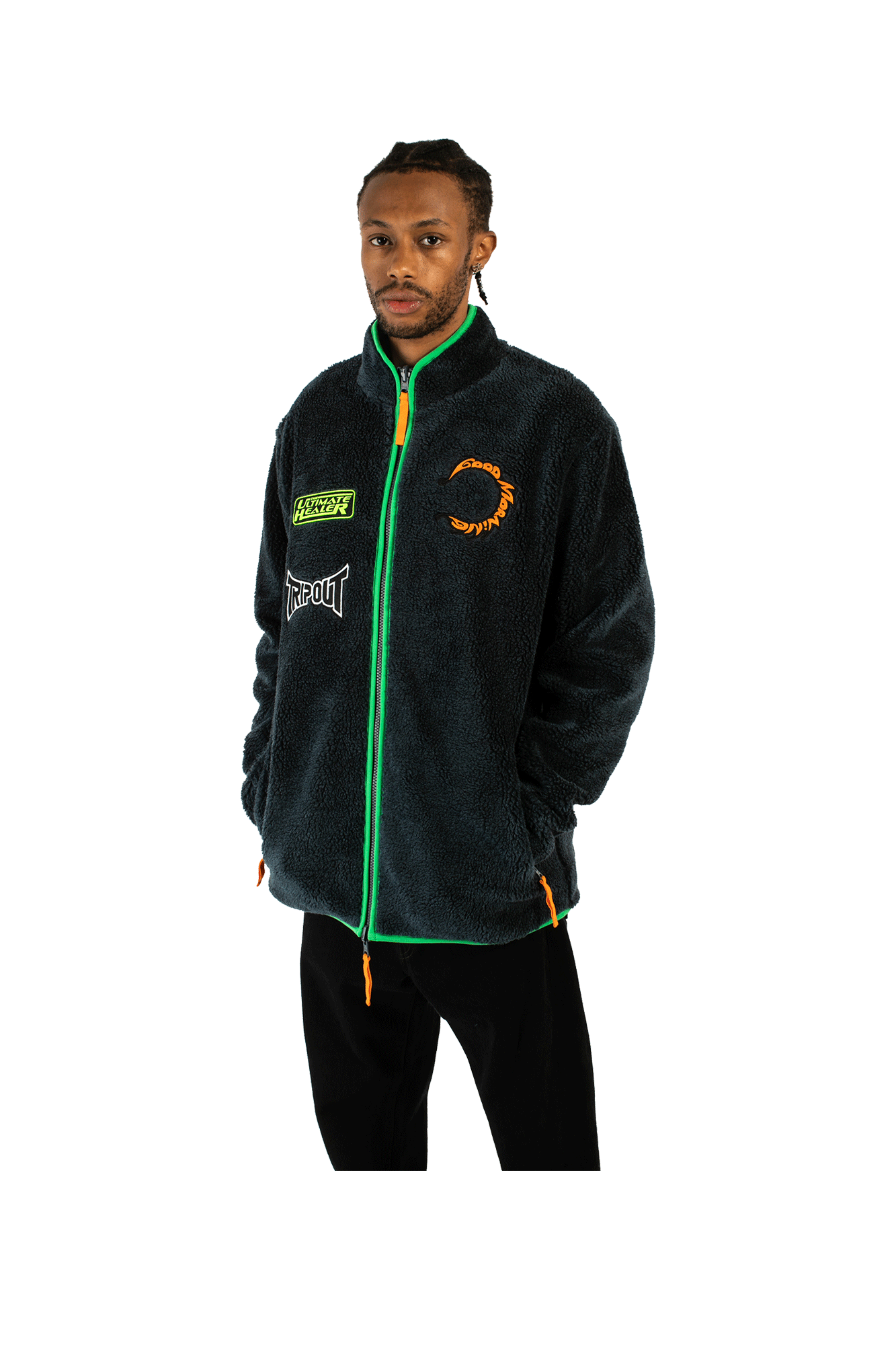 Reversible Polar Fleece Zip Thru Jacket