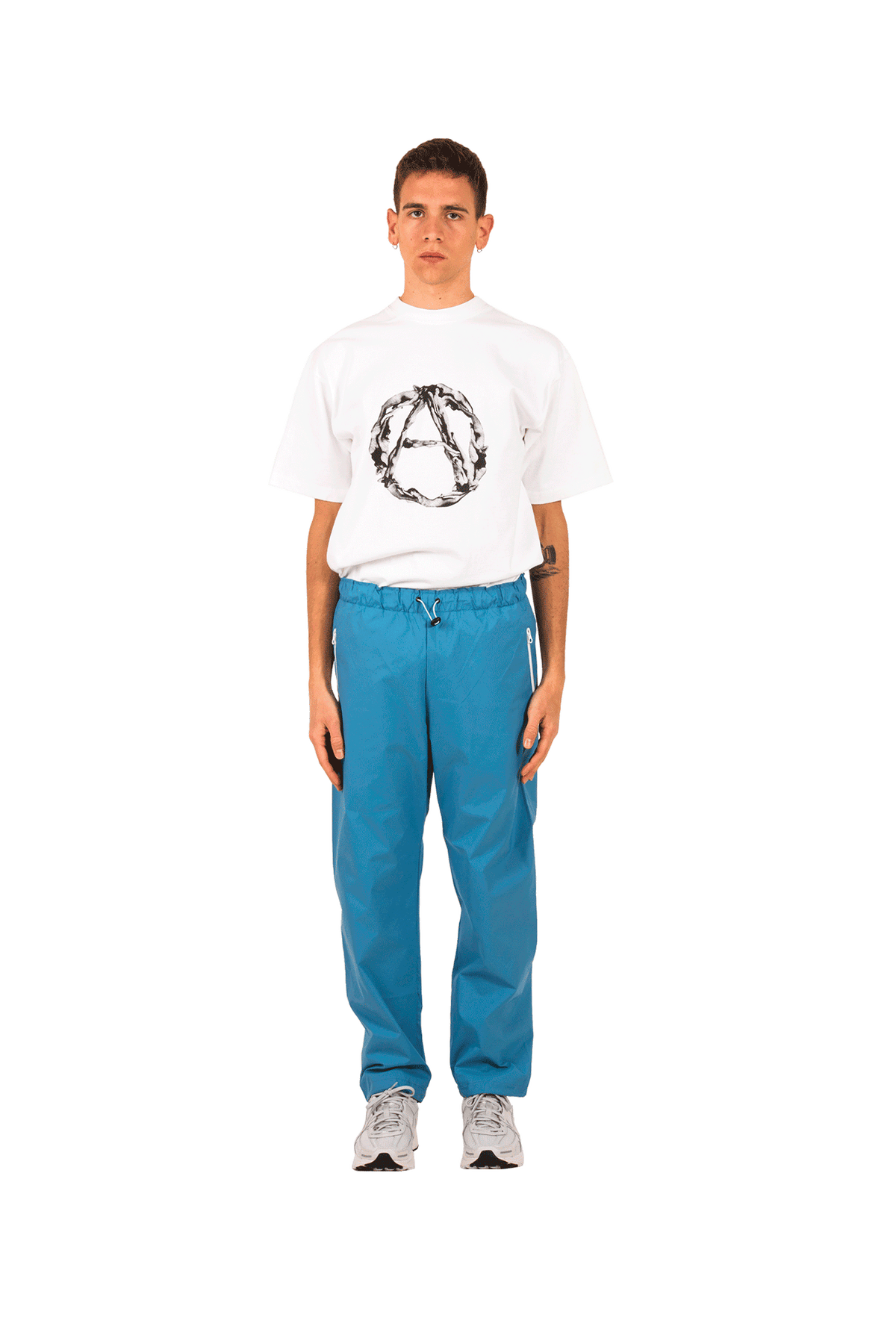 Human Resistance Pantaloni HR Windbreaker Pants  Blu Blu - One Block Down