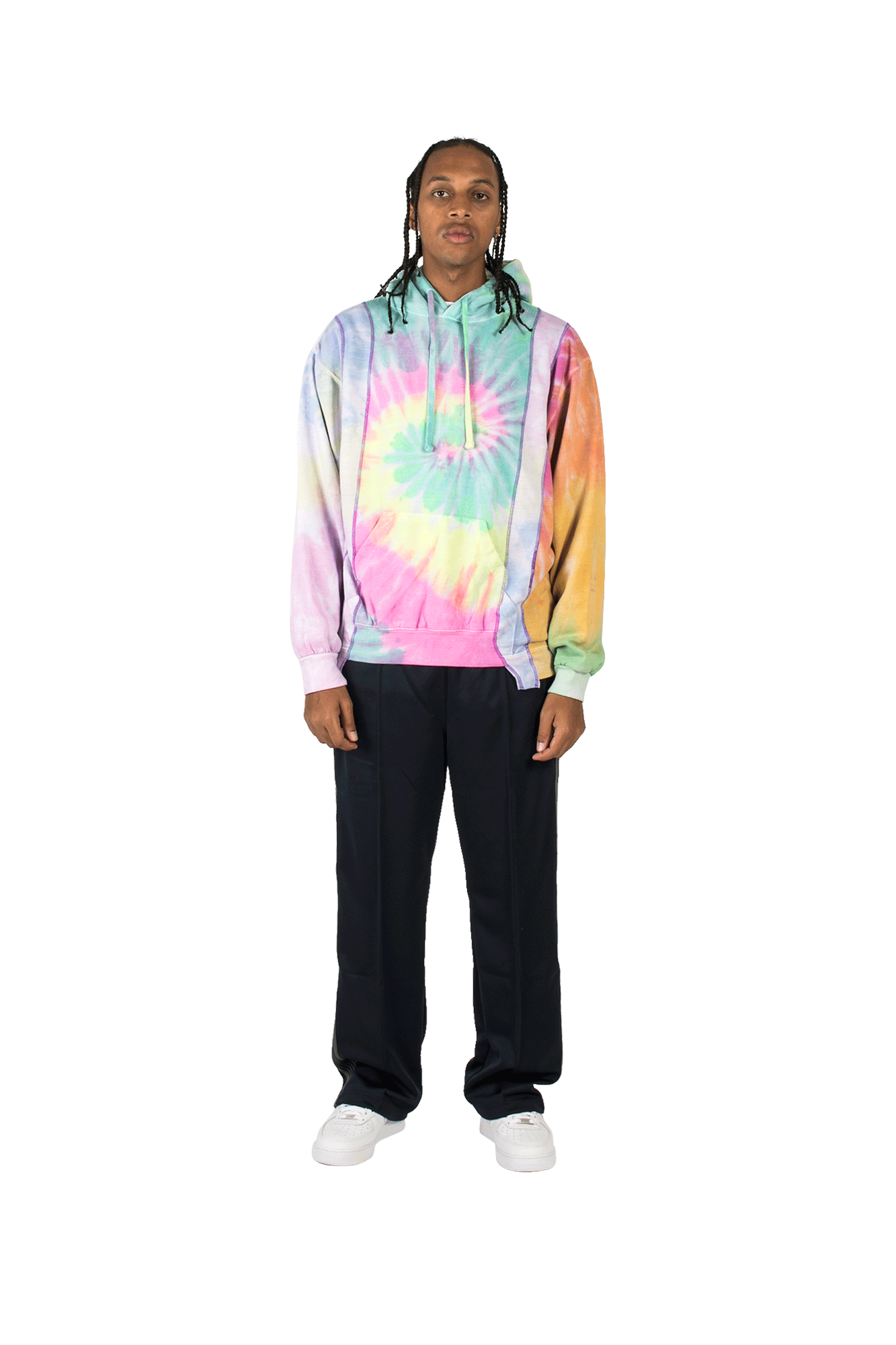 Tie Dye 5 Cuts Hooded Sweatshirt