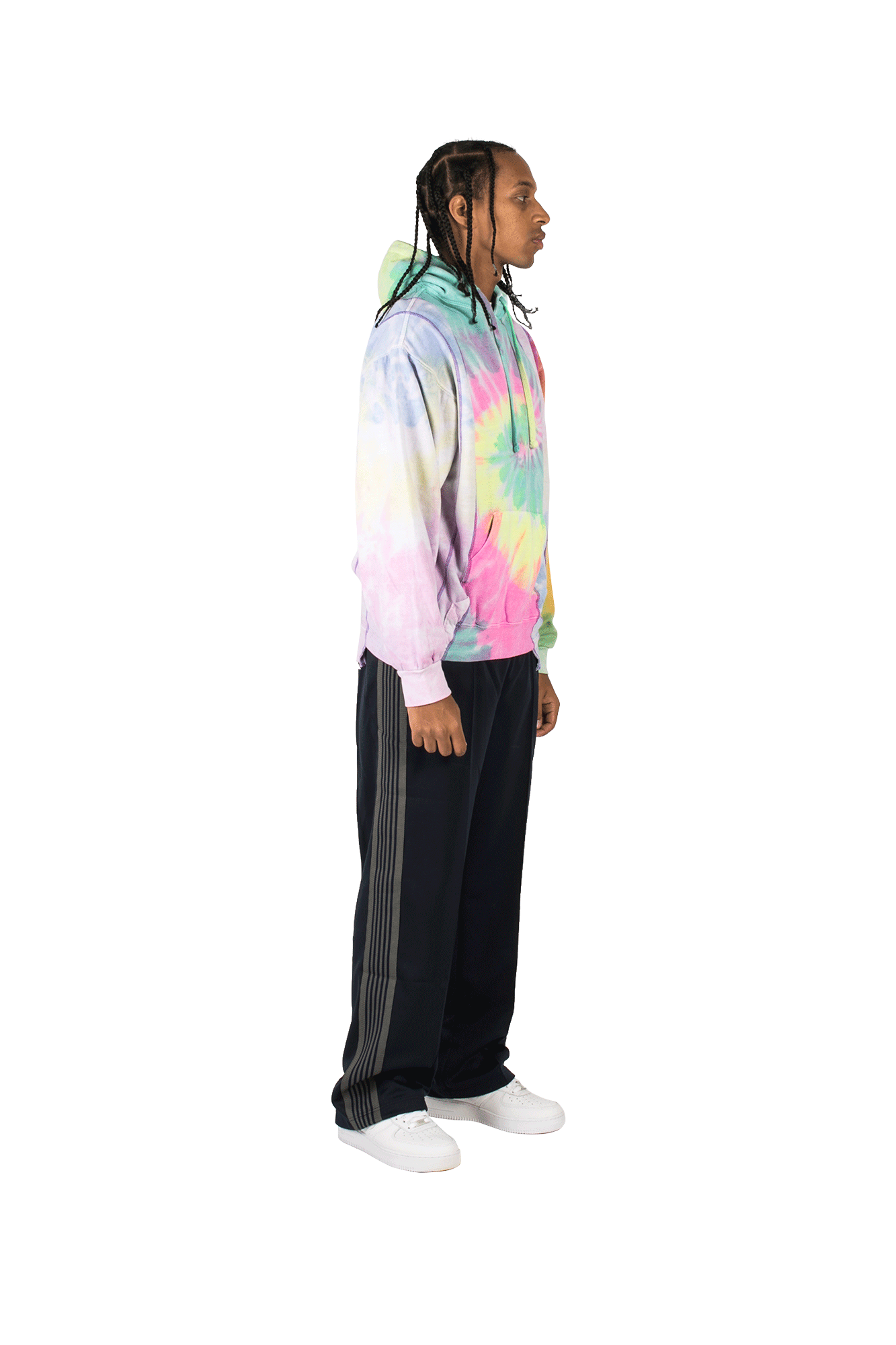 Tie Dye 5 Cuts Hooded Sweatshirt